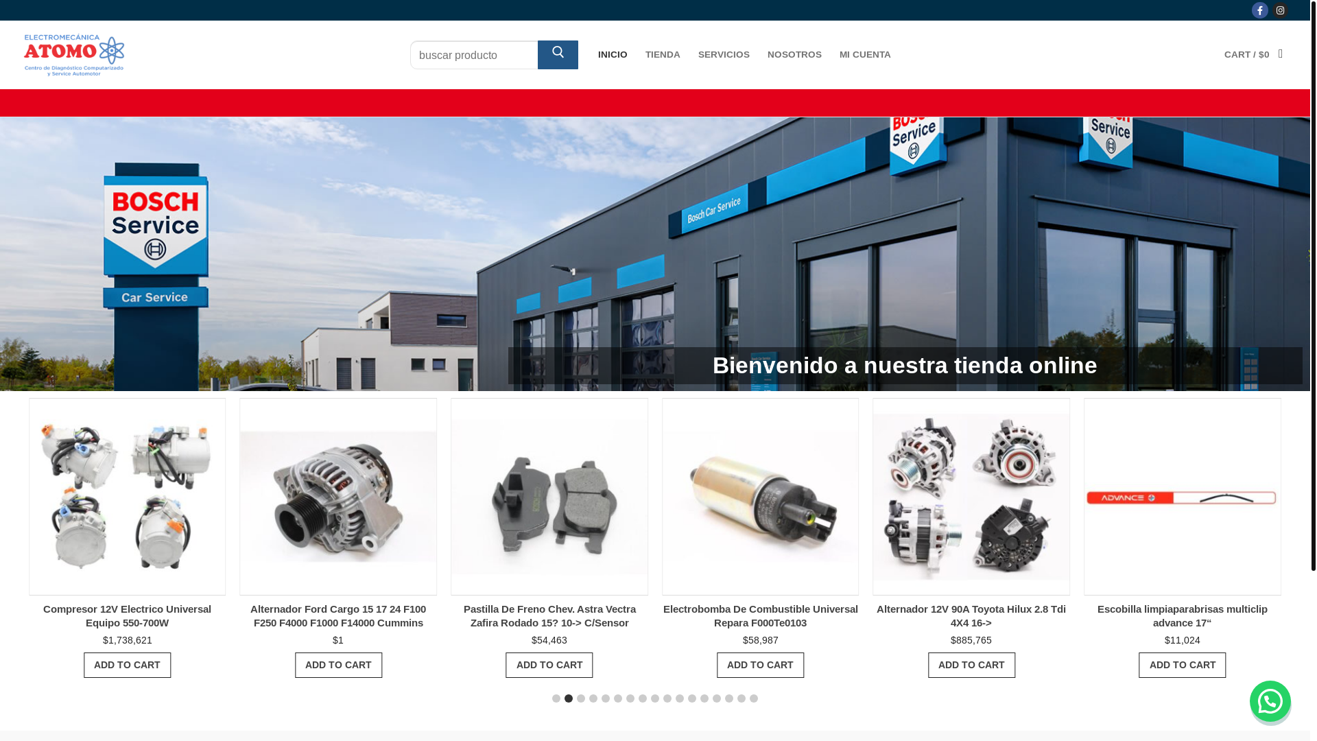 website screenshot of https://electromecanicaatomo.com/