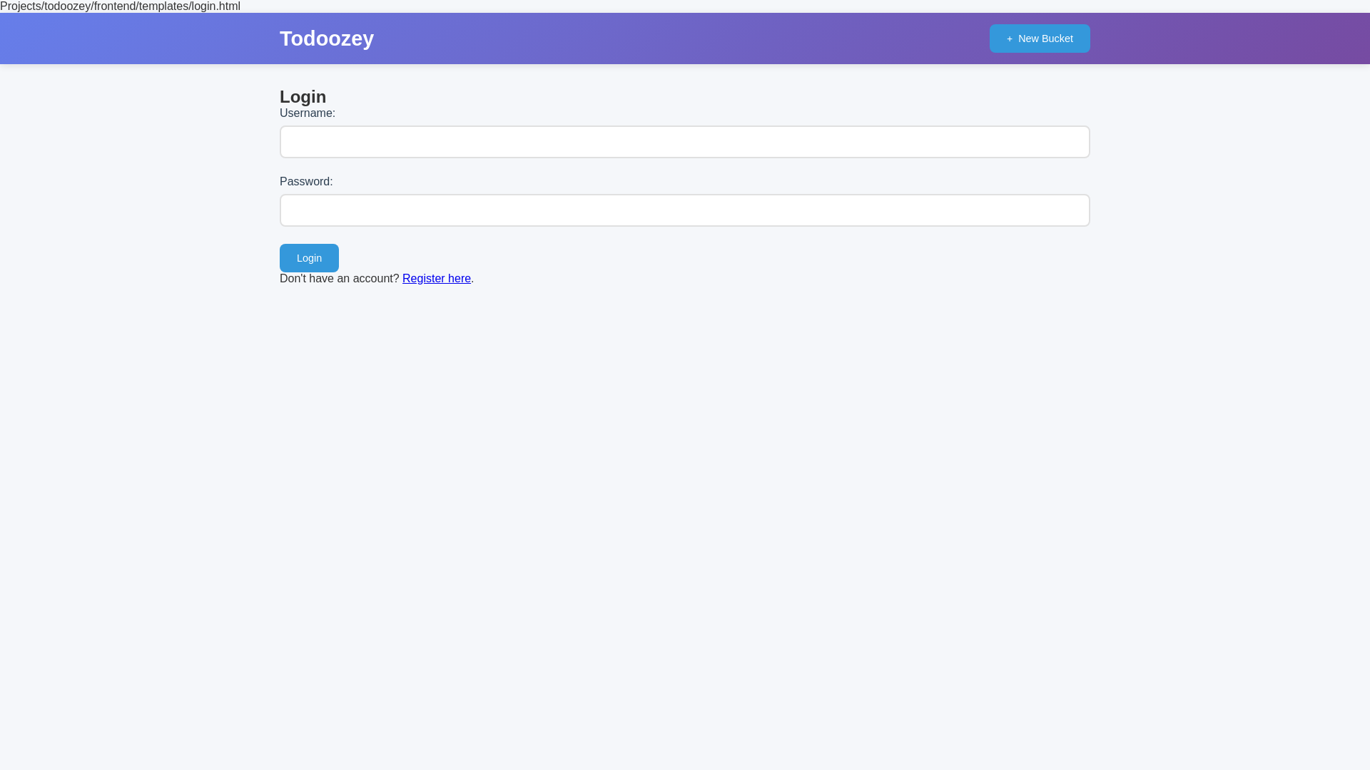 website screenshot of https://todoozey.com/