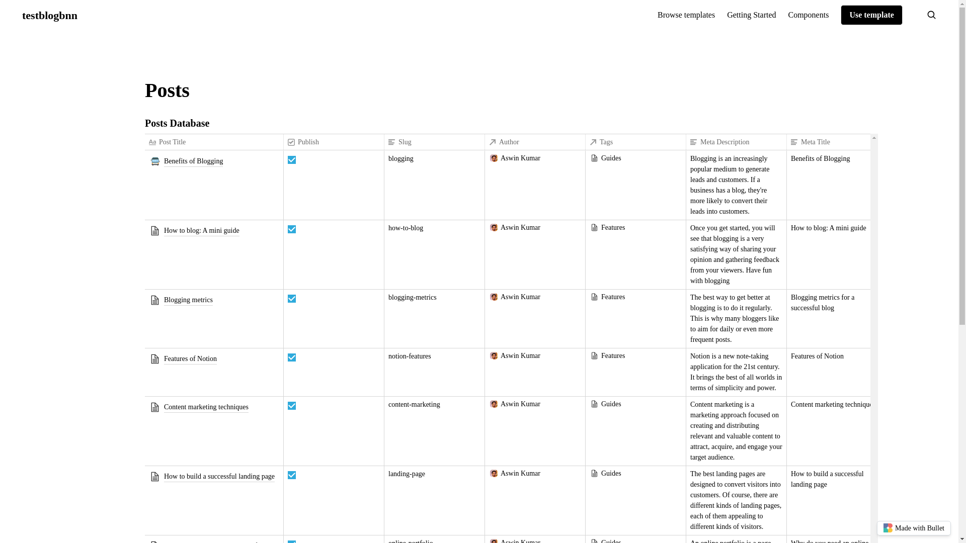website screenshot of https://testblogbnn-bullet.pages.dev/