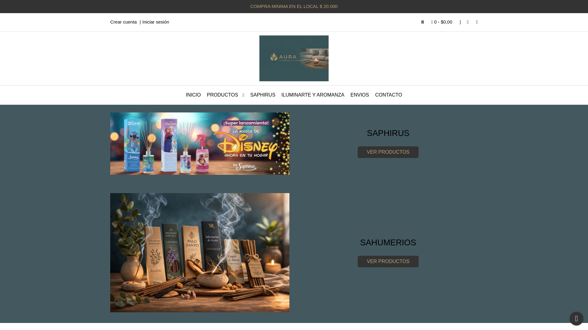 website screenshot of https://auraros.com.ar/