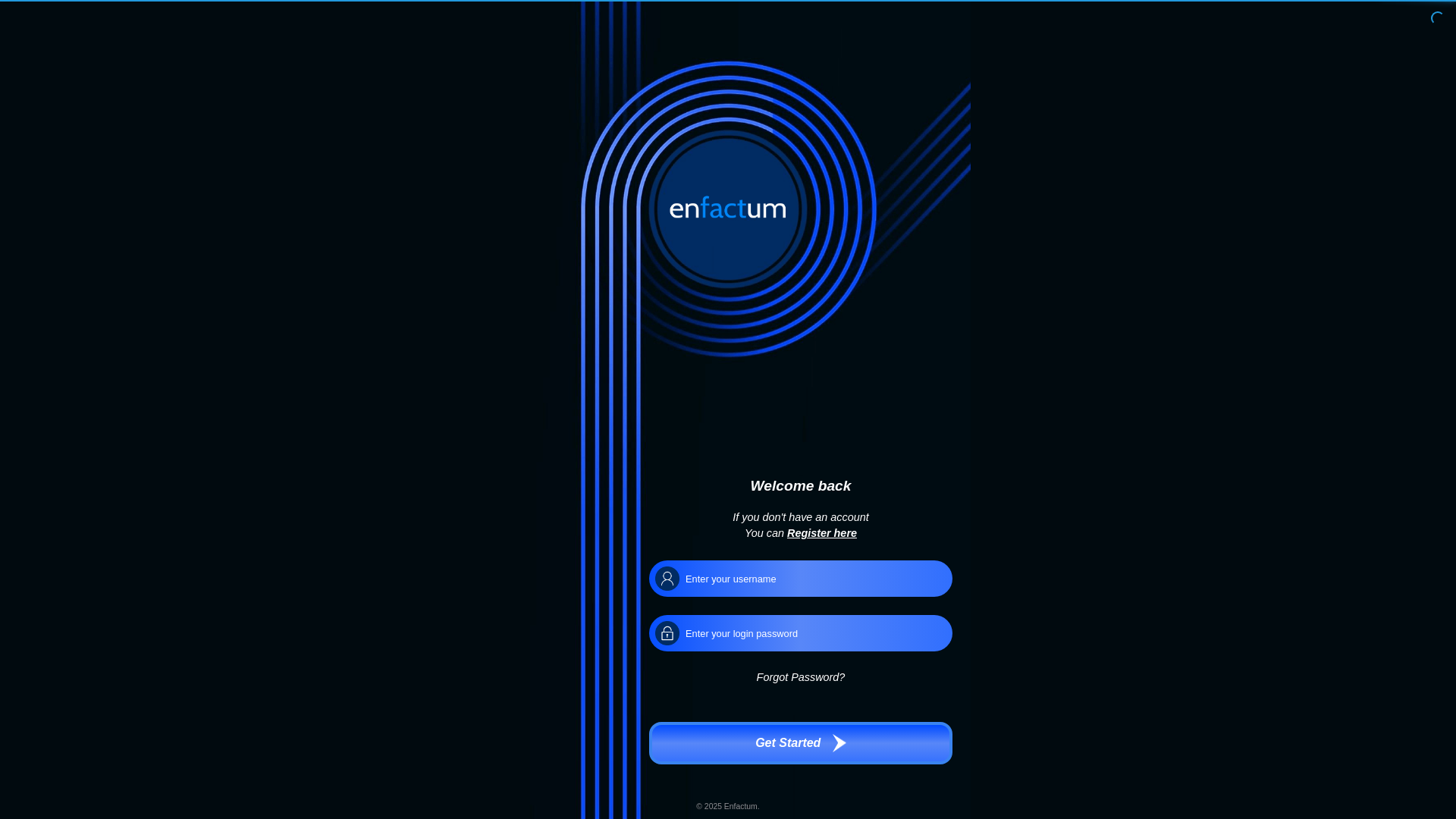 website screenshot of https://enfactumsolutions.com/