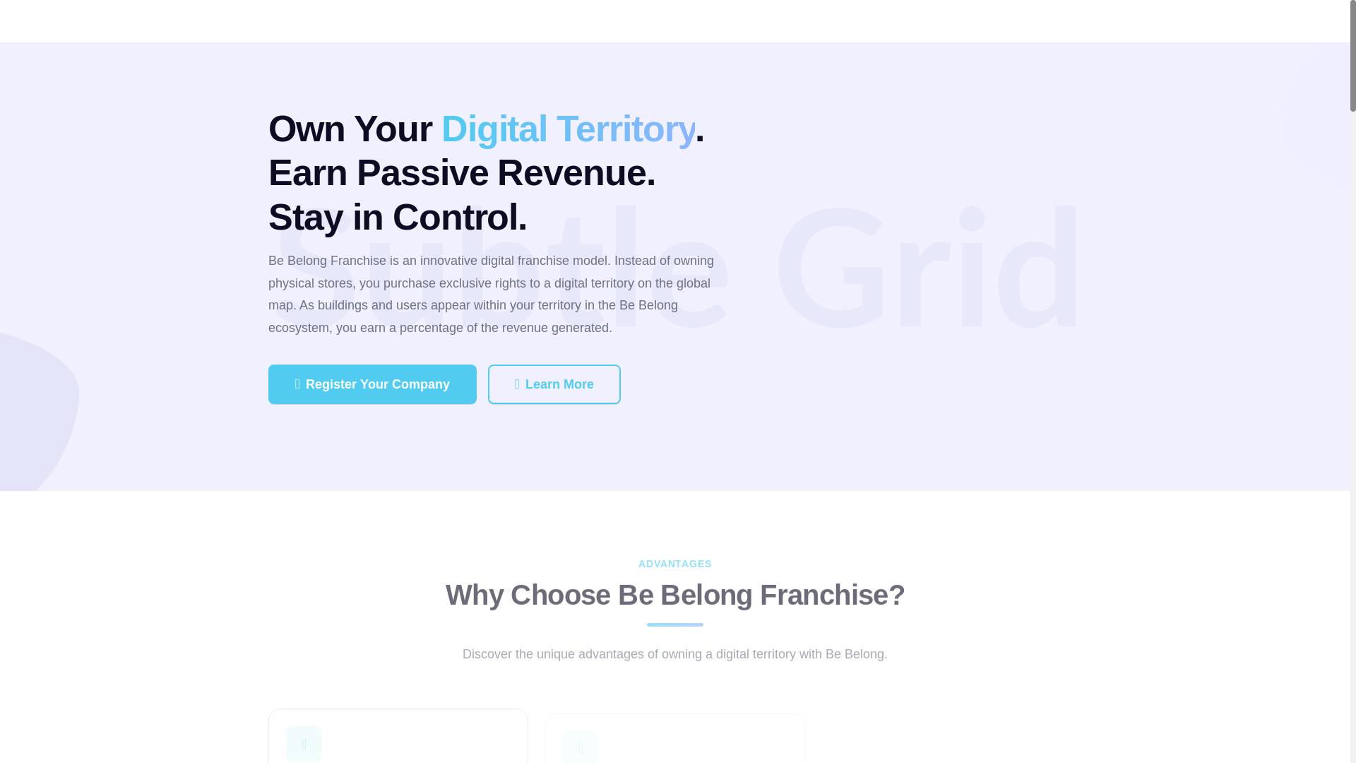 website screenshot of https://bebelong-franchise.pages.dev/