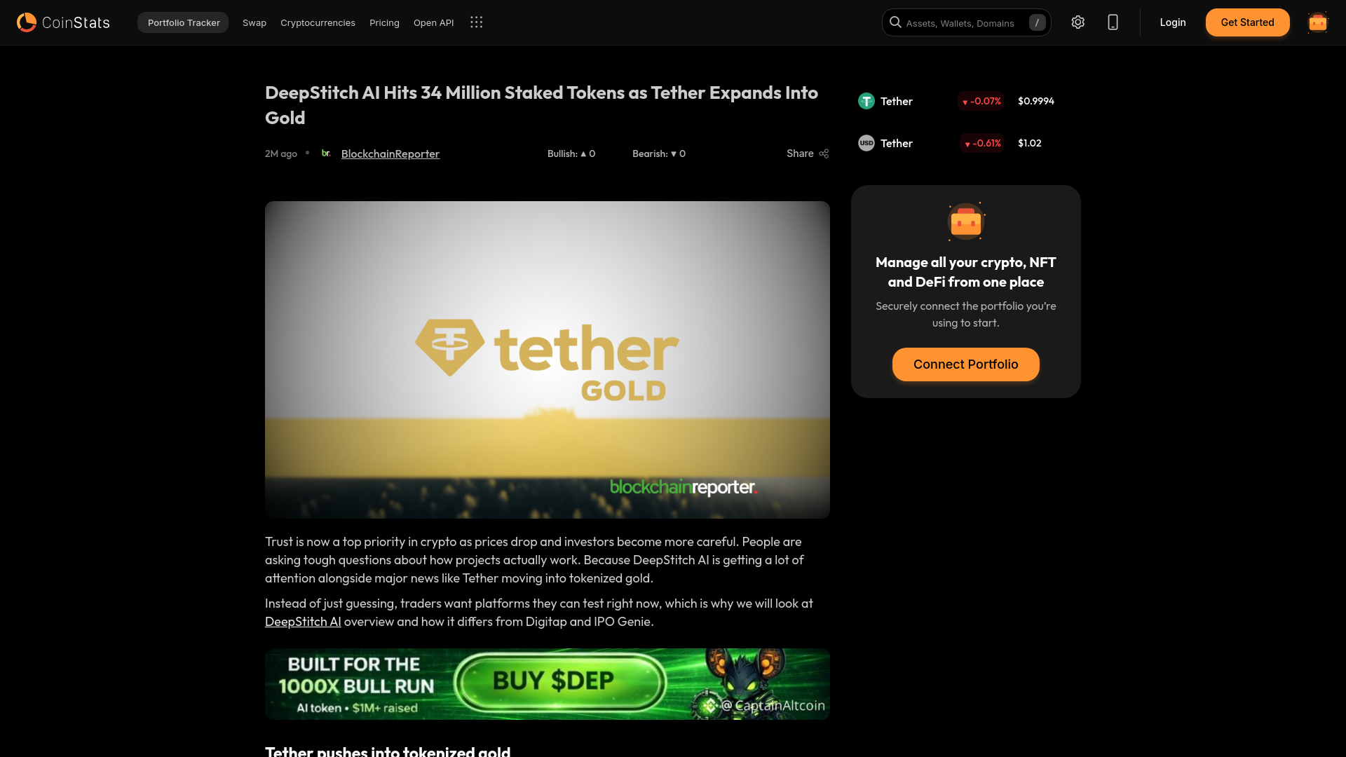 website screenshot of https://dep48k-coinstats.com/