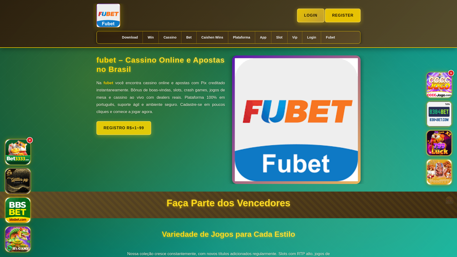 website screenshot of https://fubetcara.com/