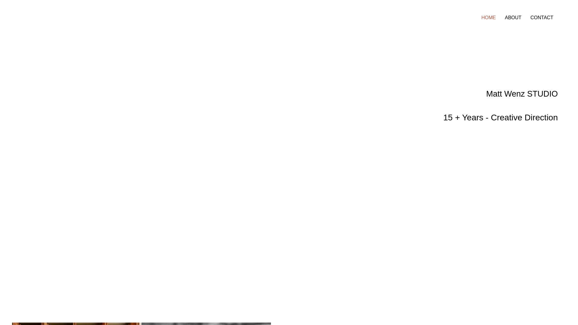 website screenshot of https://mattwenz.studio/