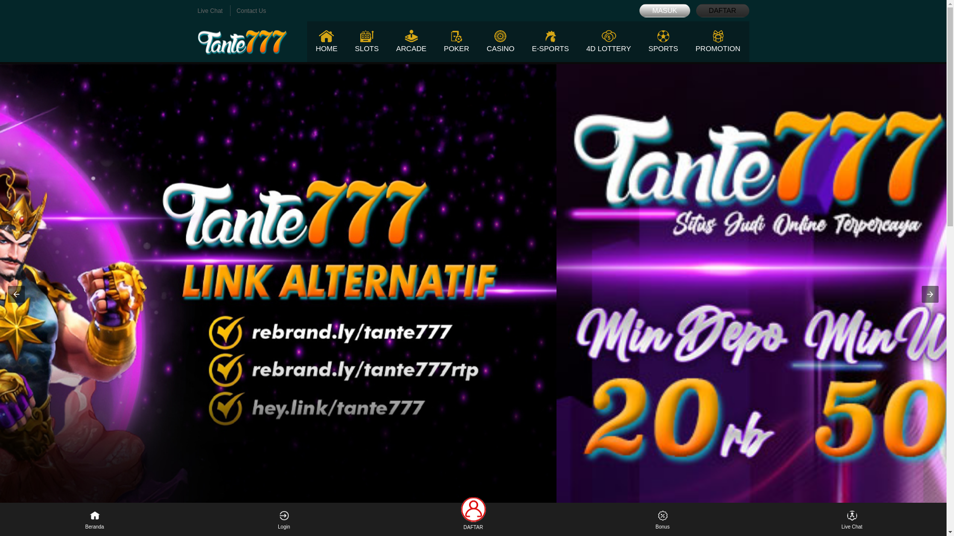 website screenshot of https://tante77plus.pages.dev/