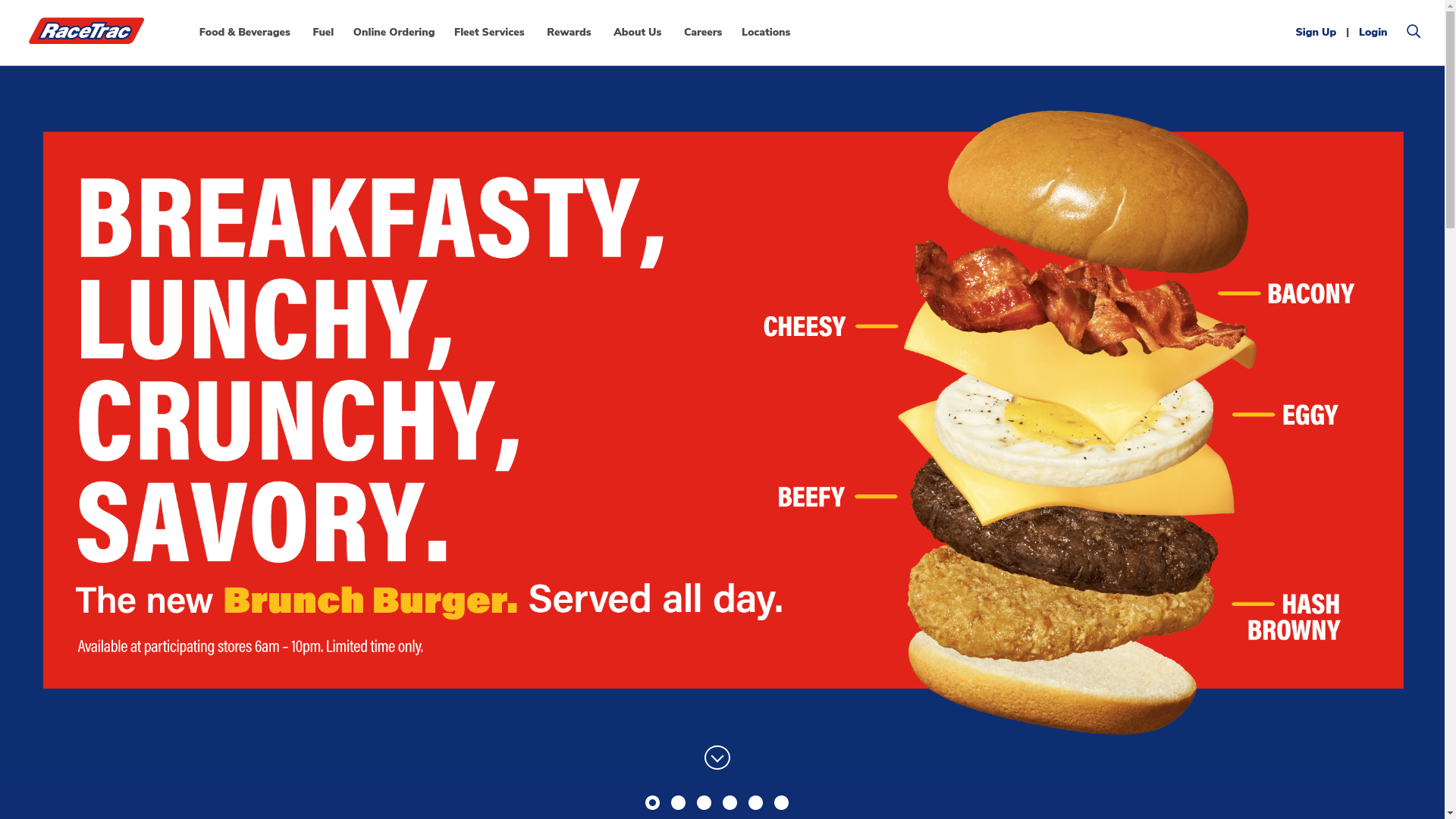 website screenshot of https://www.racetrac.com/