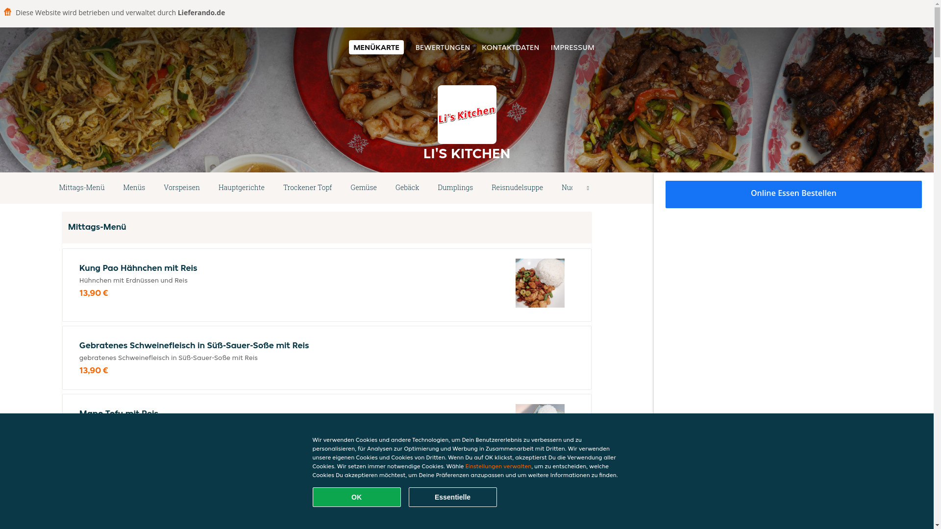 website screenshot of https://liskitchen-darmstadt.de/