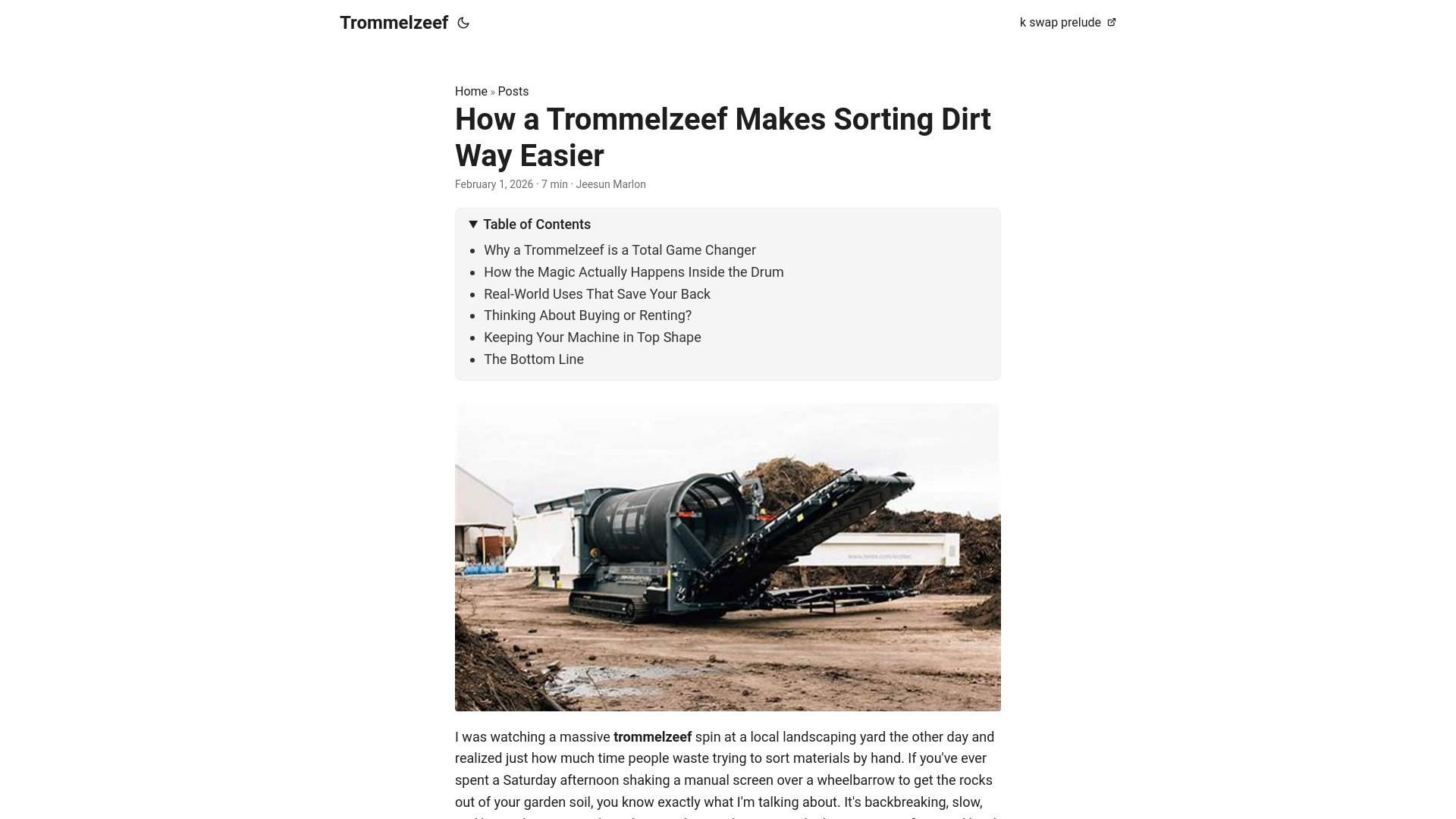 website screenshot of https://trommelzeef2.pages.dev/