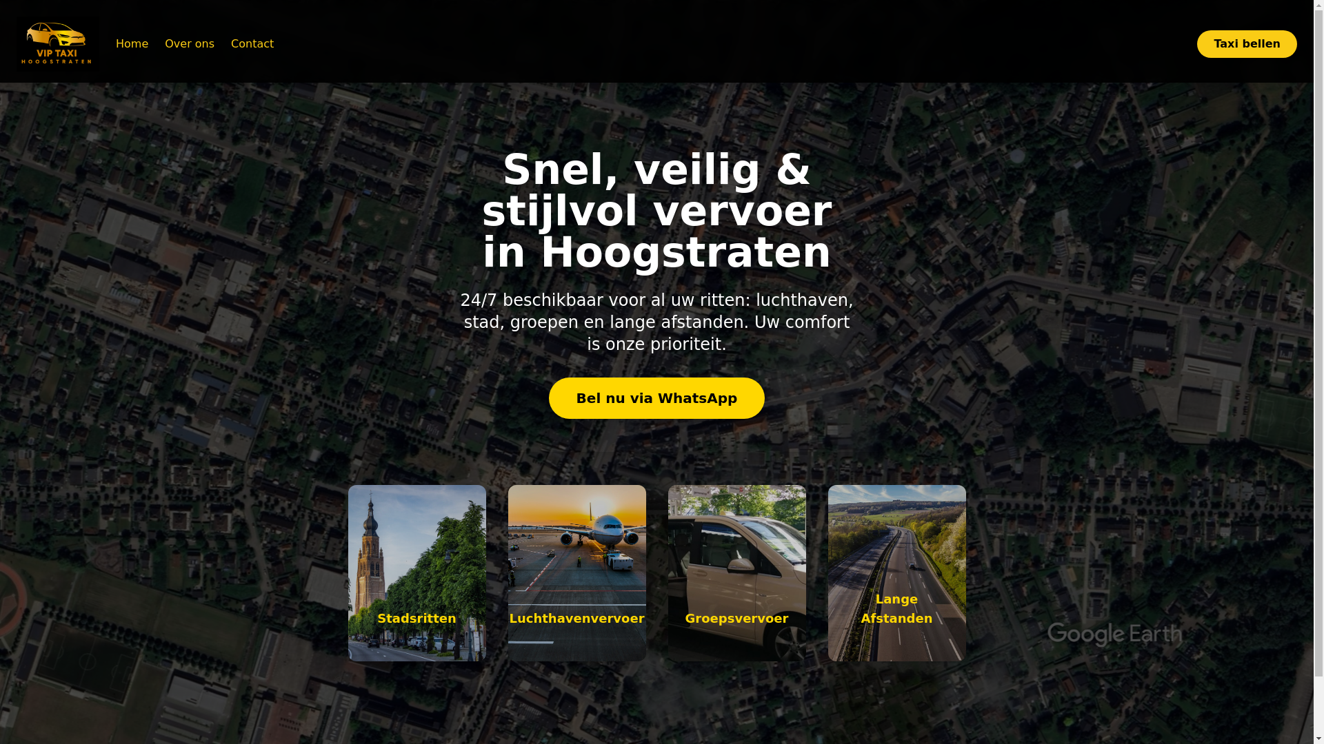 website screenshot of https://viptaxihoogstraten.be/