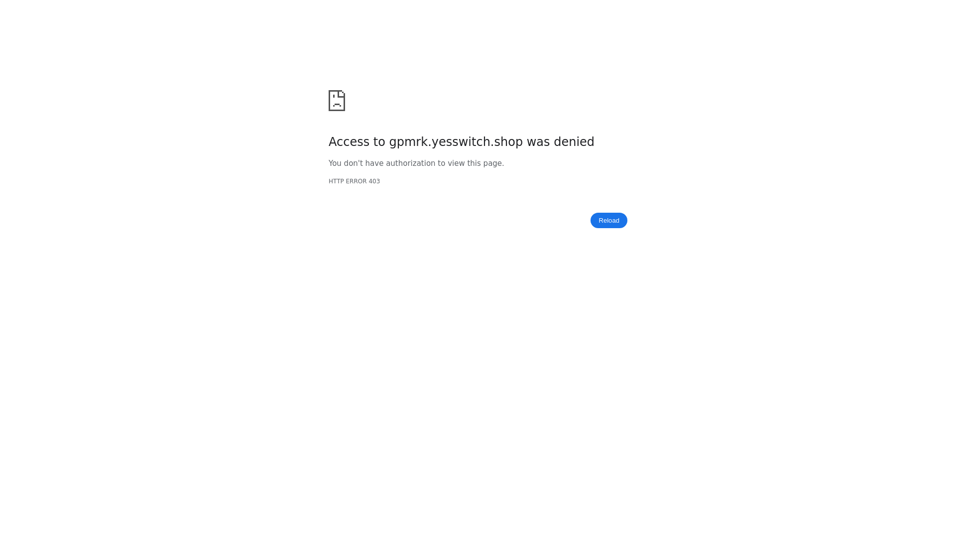 website screenshot of https://gpmrk.yesswitch.shop