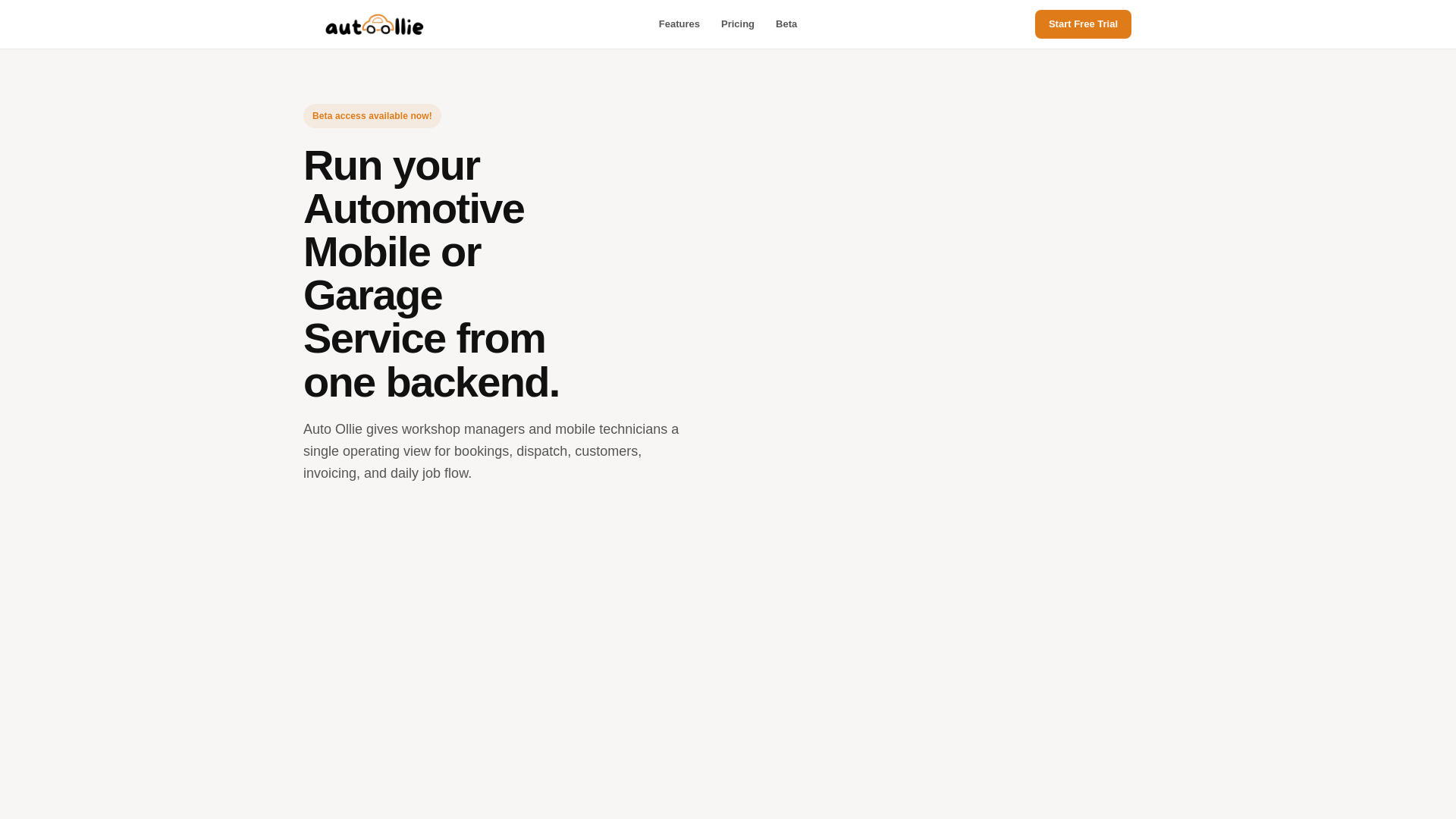 website screenshot of https://autoollie-marketing.pages.dev/
