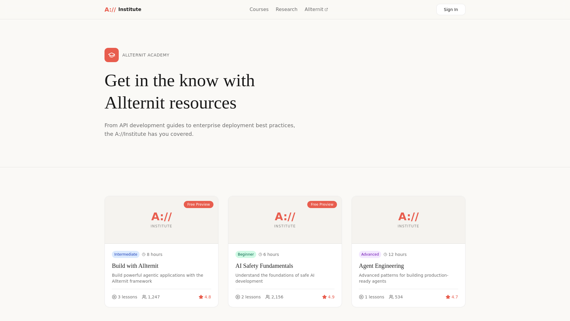 website screenshot of https://allternit-protocol-institute.pages.dev/