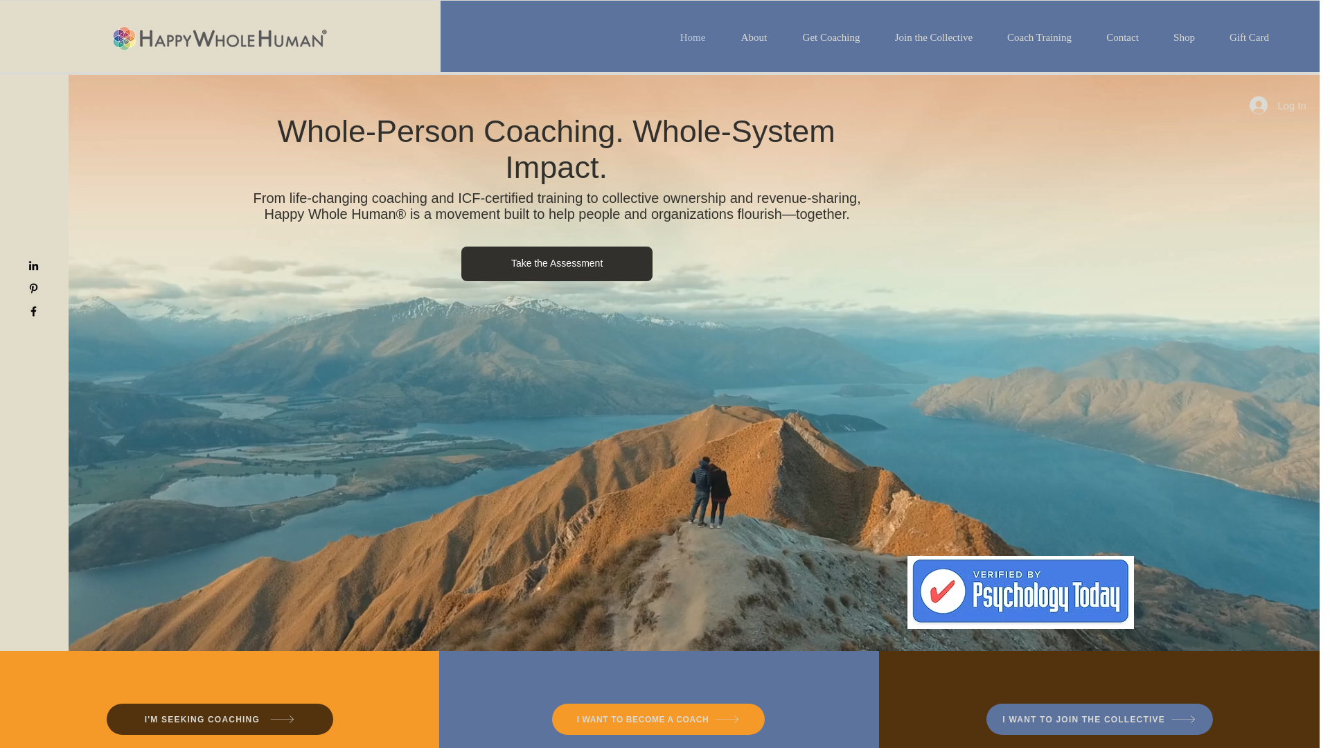 website screenshot of https://happywholehumanco.org/
