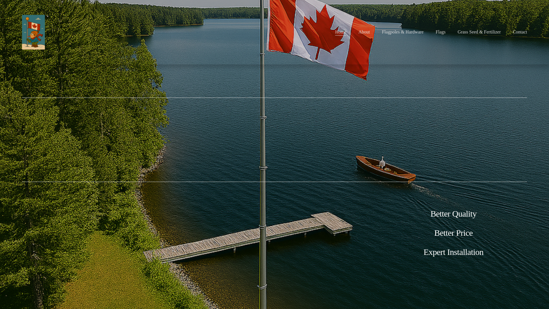 website screenshot of https://docksideflagpolesmore.ca