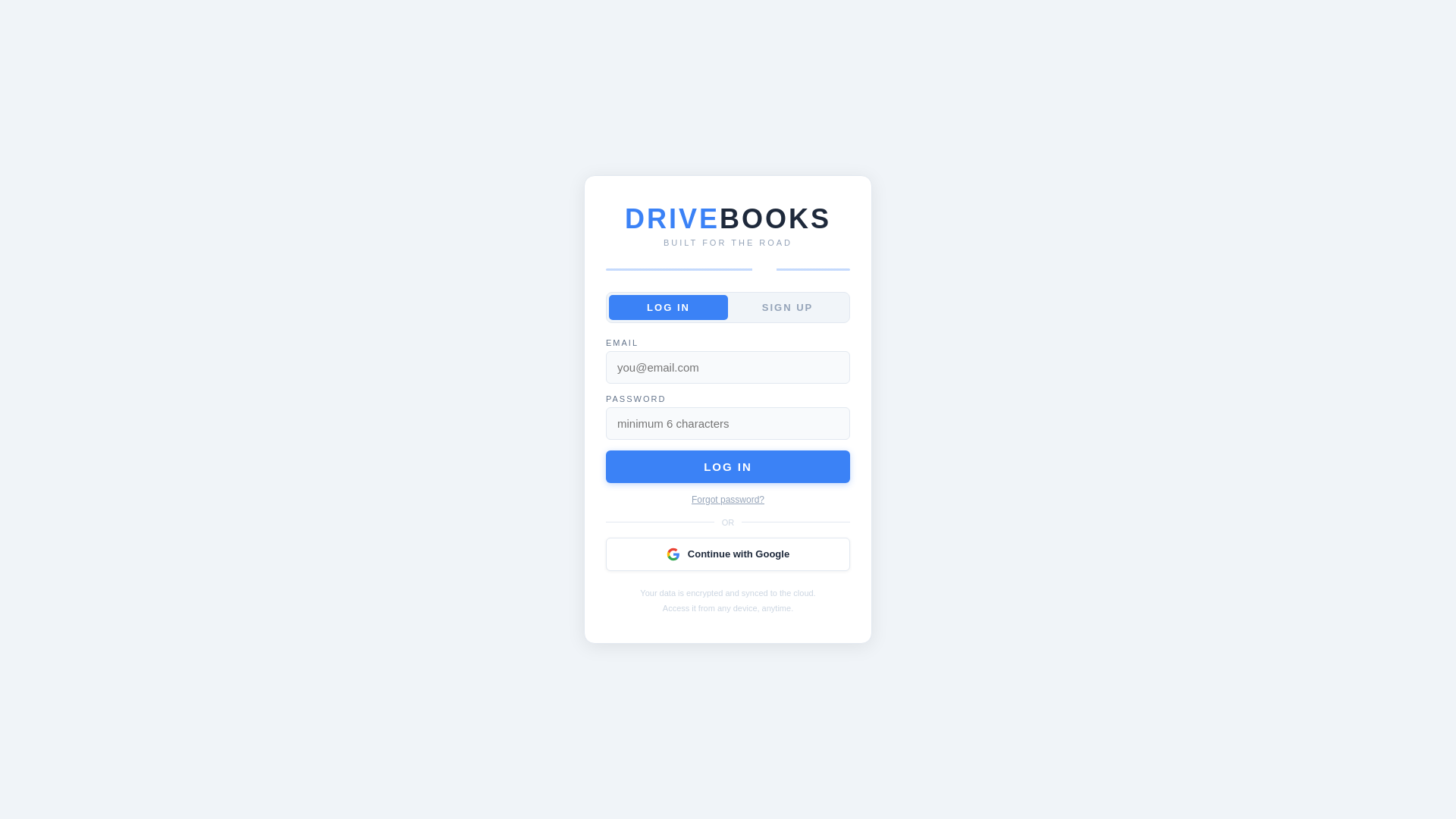 website screenshot of https://drivebooks.app/