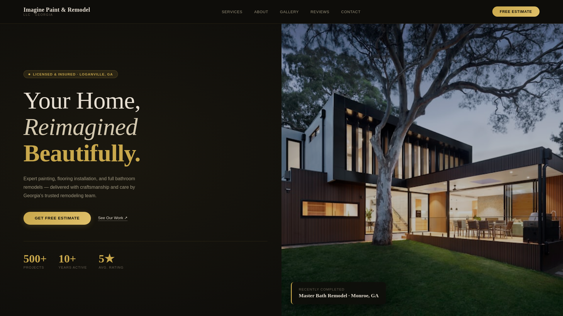 website screenshot of https://imagineremodelga.com/