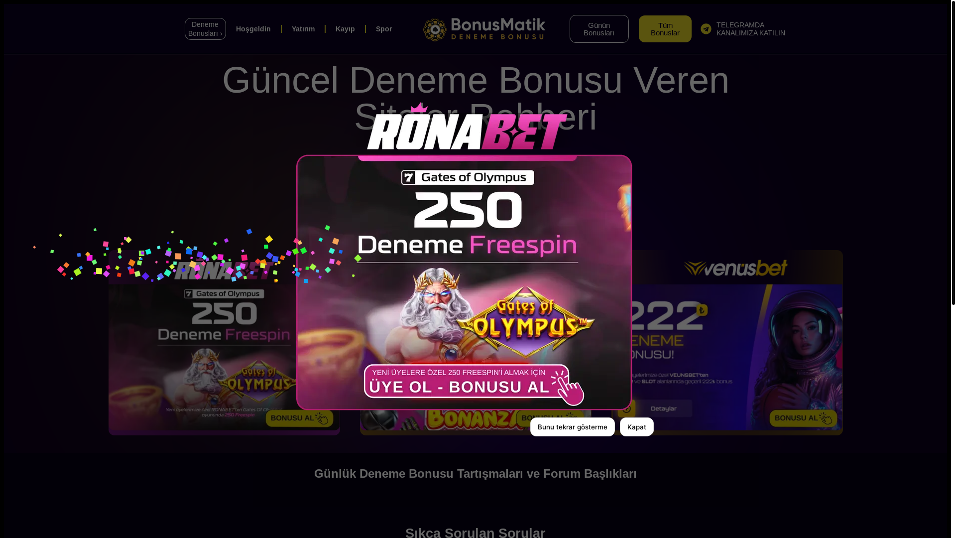 website screenshot of https://denemebonusuguncelsiteler.org/
