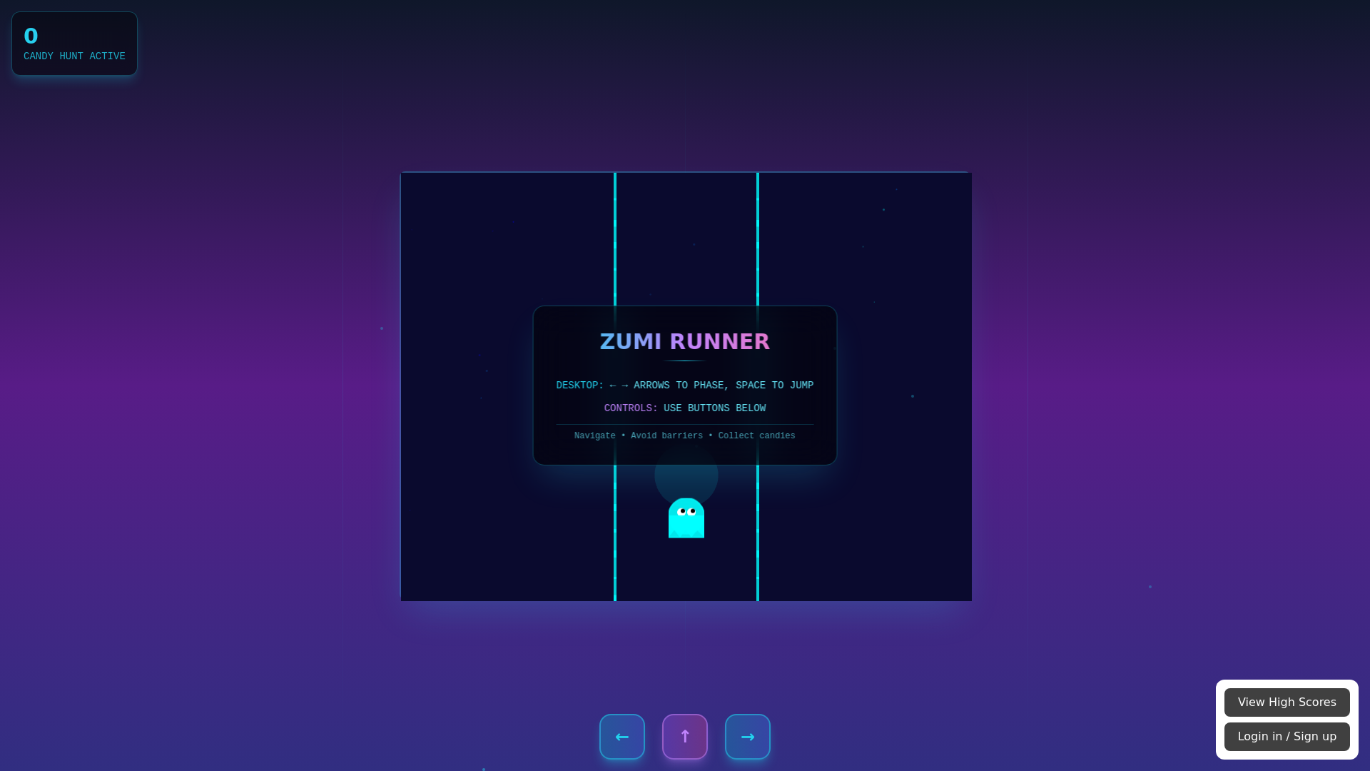 website screenshot of https://infinite-cube-runner-game-436.pages.dev/