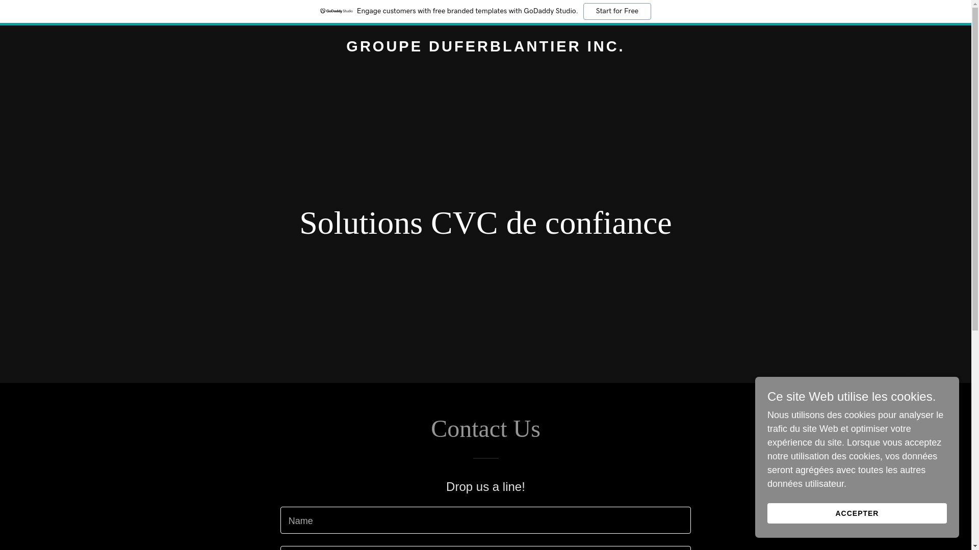 website screenshot of https://groupeduferblantier.ca/