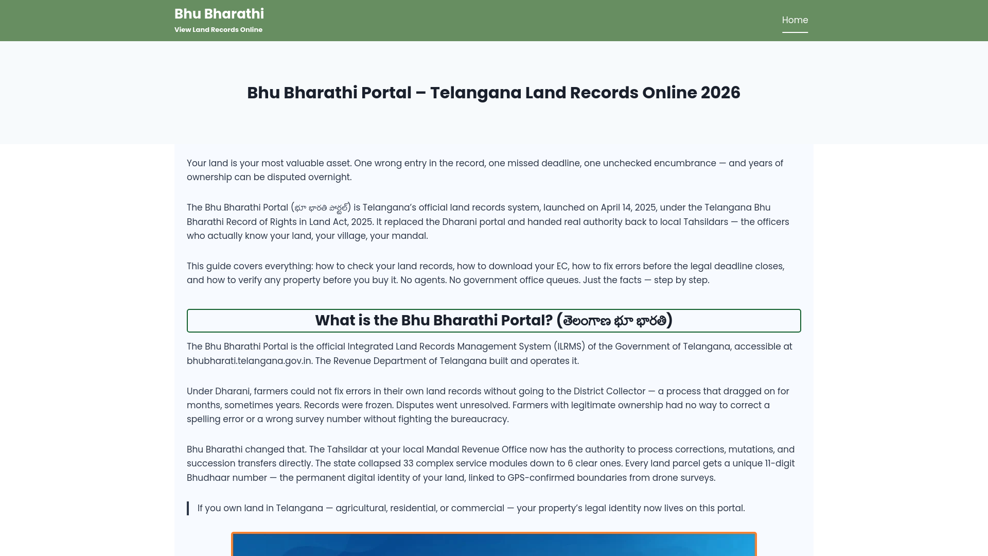 website screenshot of https://bhubharathits.com/