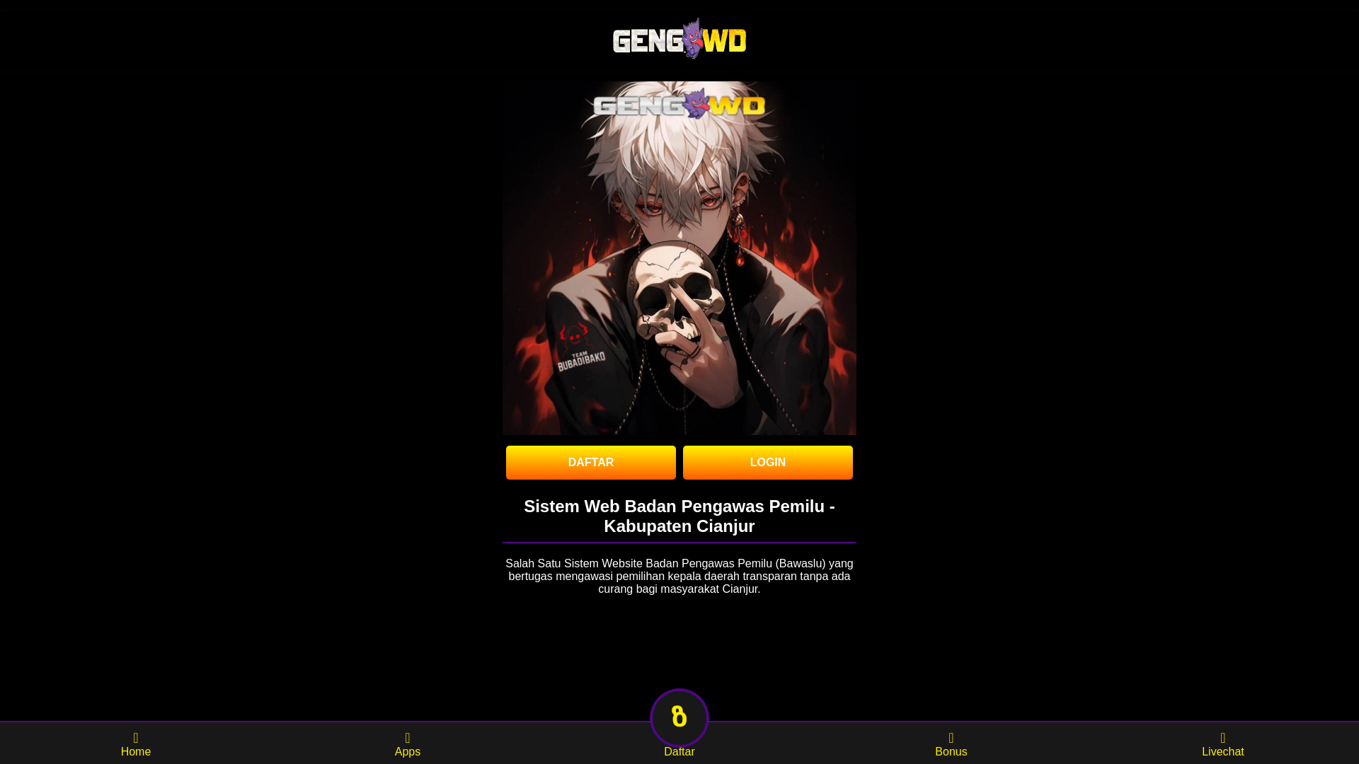 website screenshot of https://bawaslu-ganz.pages.dev/
