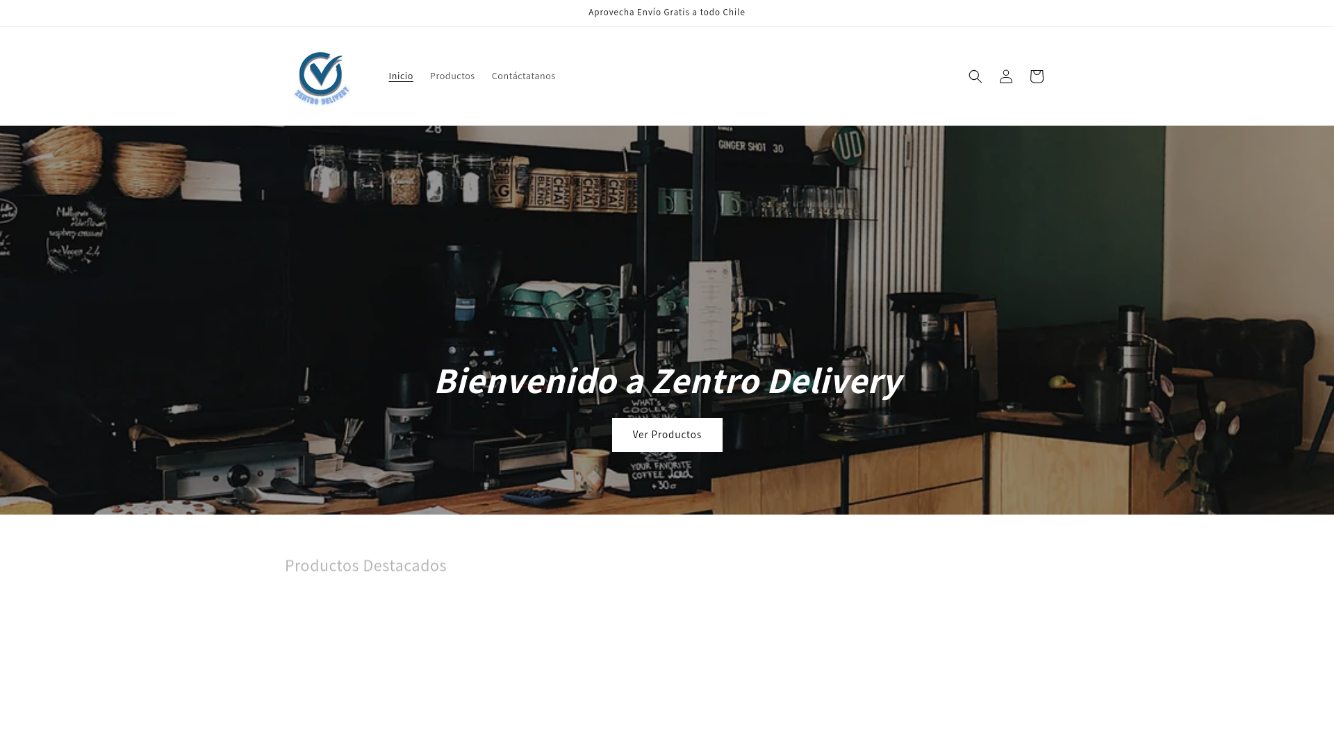 website screenshot of https://zentrodeliver.com