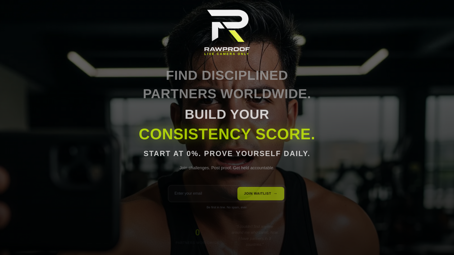 website screenshot of https://rawproof.app/