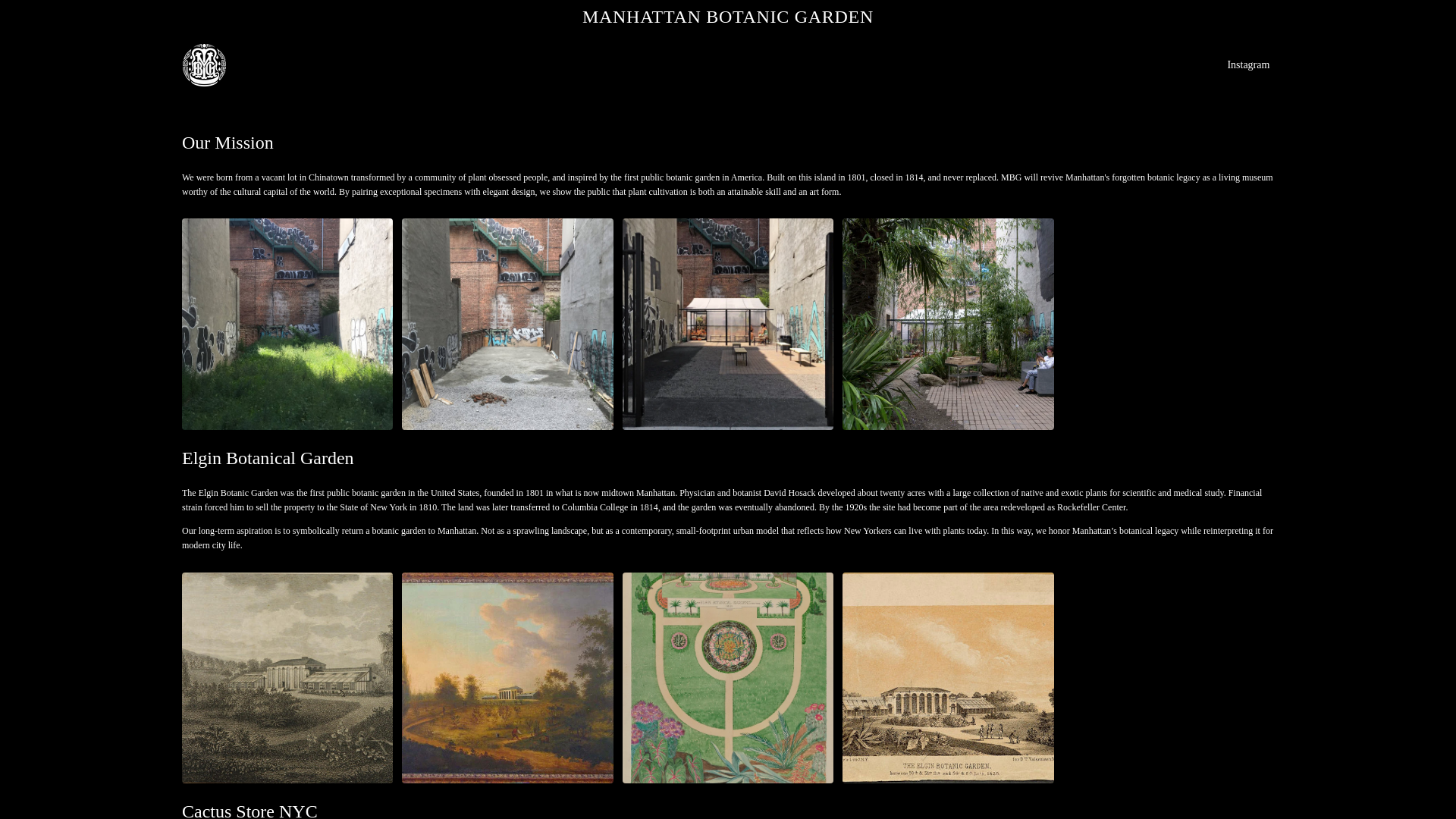 website screenshot of https://manhattanbotanicgarden.com