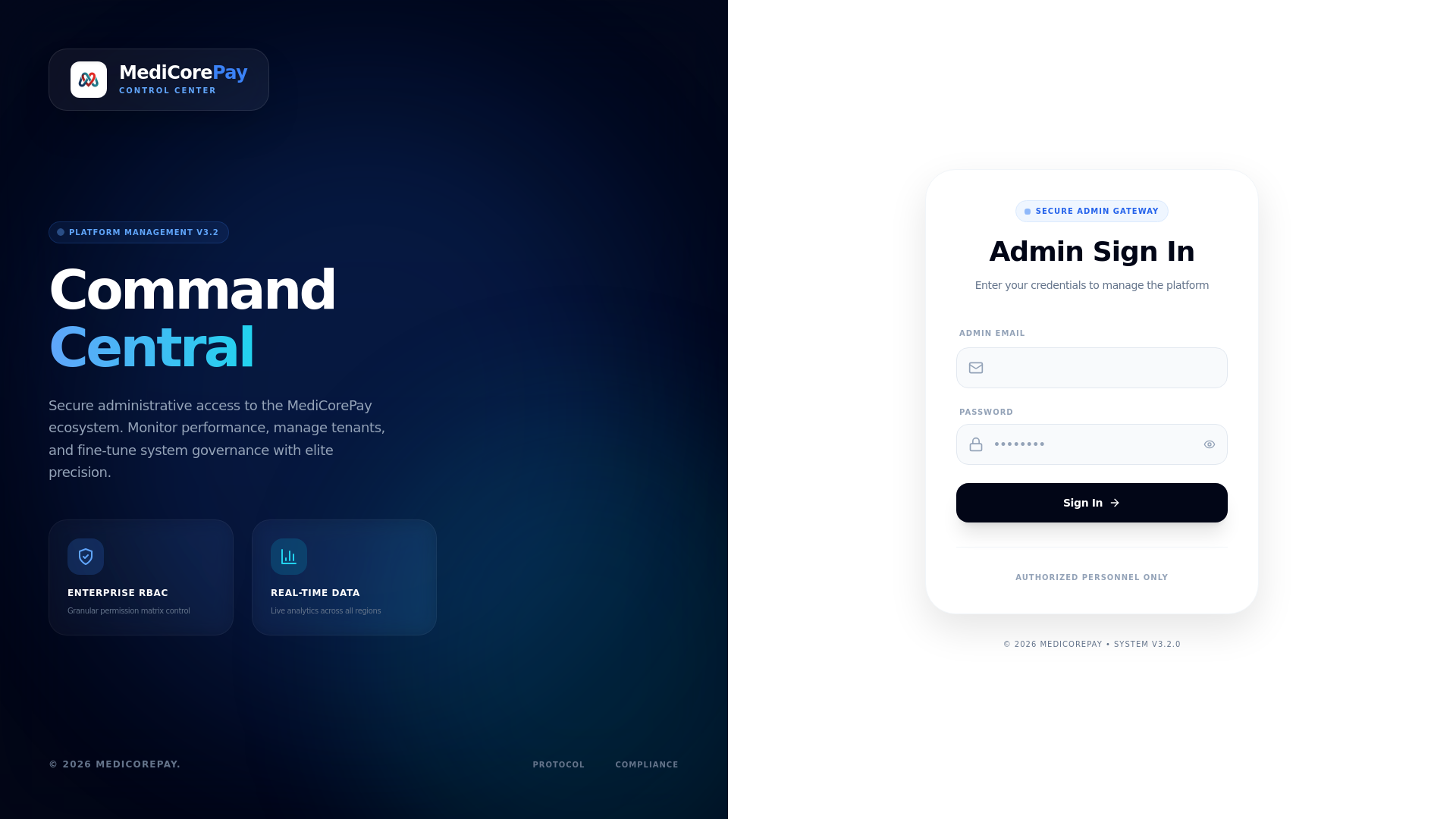 website screenshot of https://medicorepay.pages.dev/