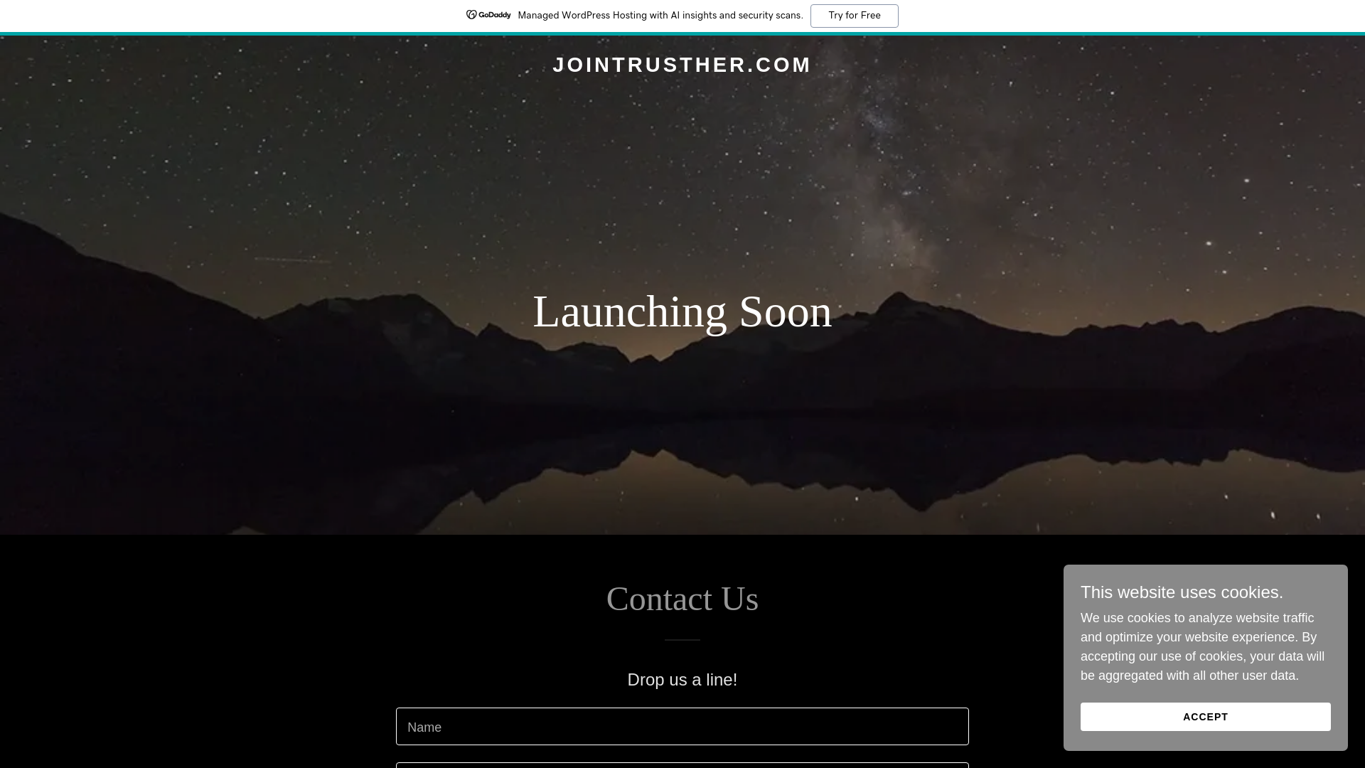 website screenshot of https://jointrusther.com/
