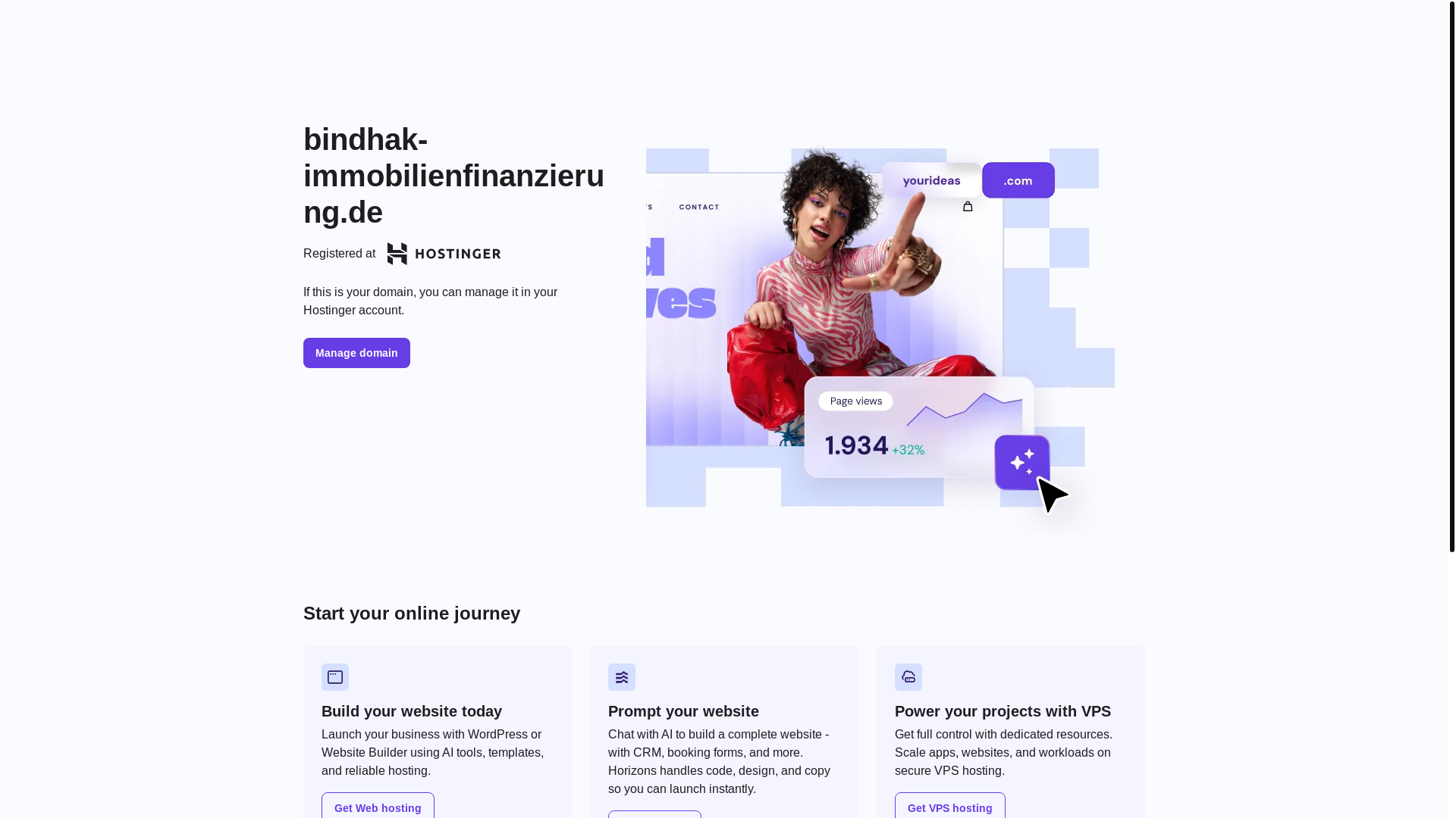 website screenshot of https://bindhak-immobilienfinanzierung.de/