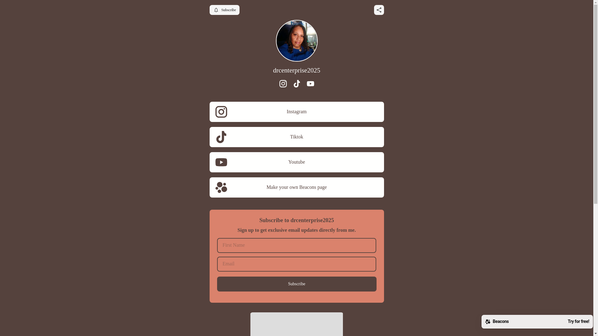 website screenshot of https://drcenterprise2025.com/