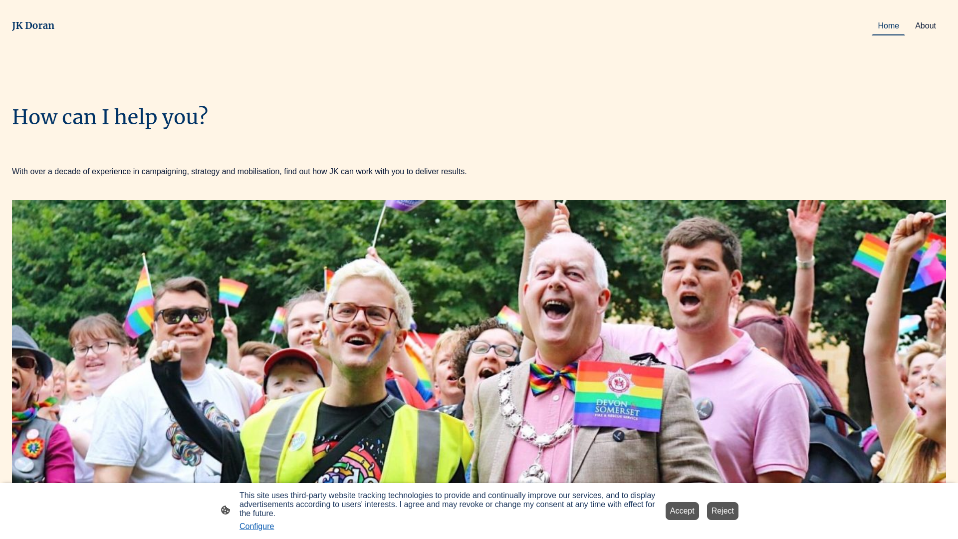 website screenshot of https://jkdoran.uk/