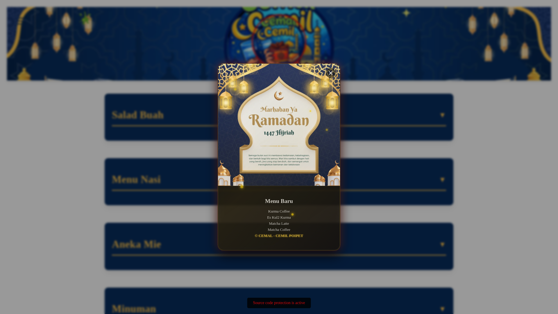 website screenshot of https://menu-bahagia.pages.dev/
