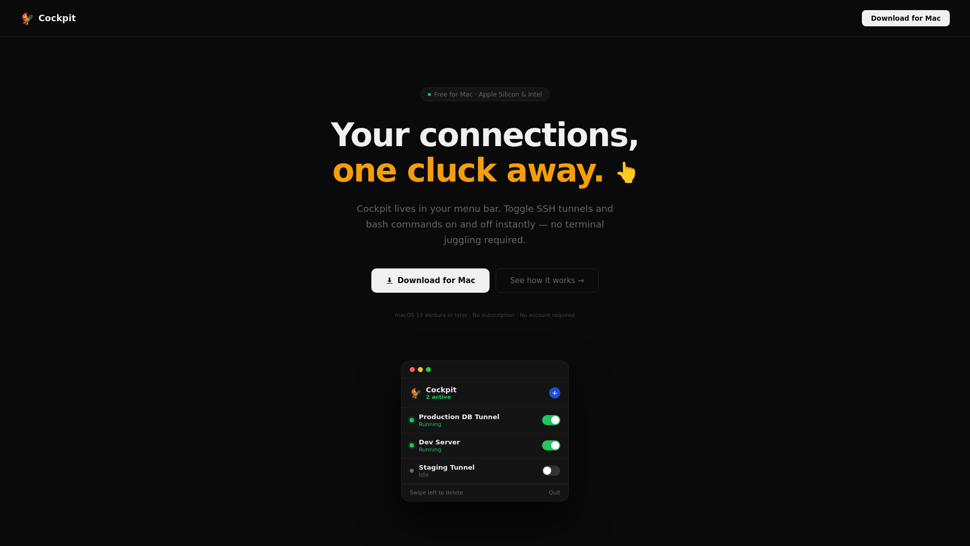 website screenshot of https://roostercockpit.com/