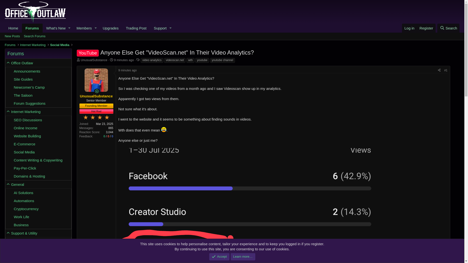 website screenshot of https://officeoutlaw.com/threads/anyone-else-get-videoscan-net-in-their-video-analytics.2075/