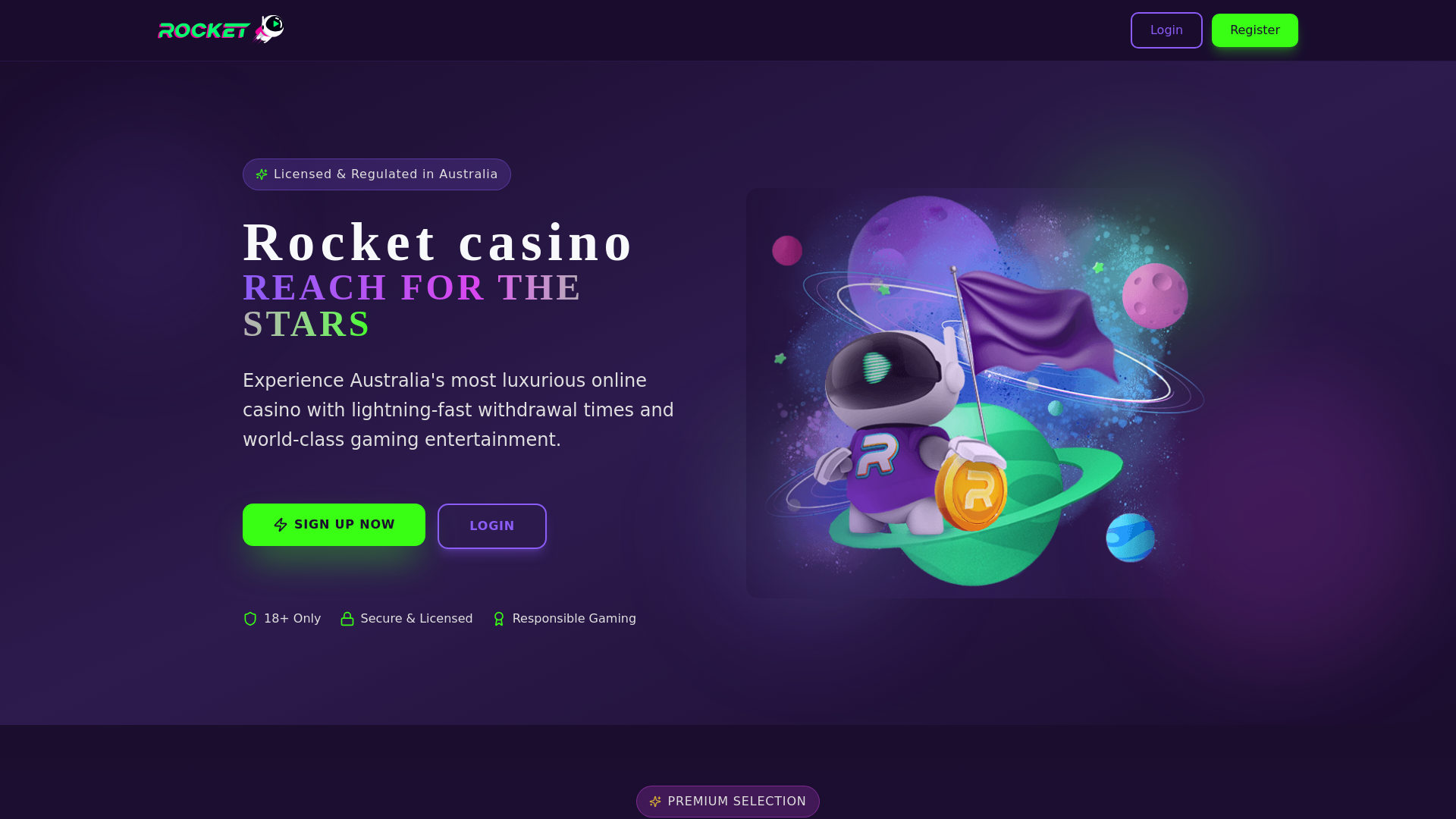 website screenshot of https://casinorocket22.pages.dev/