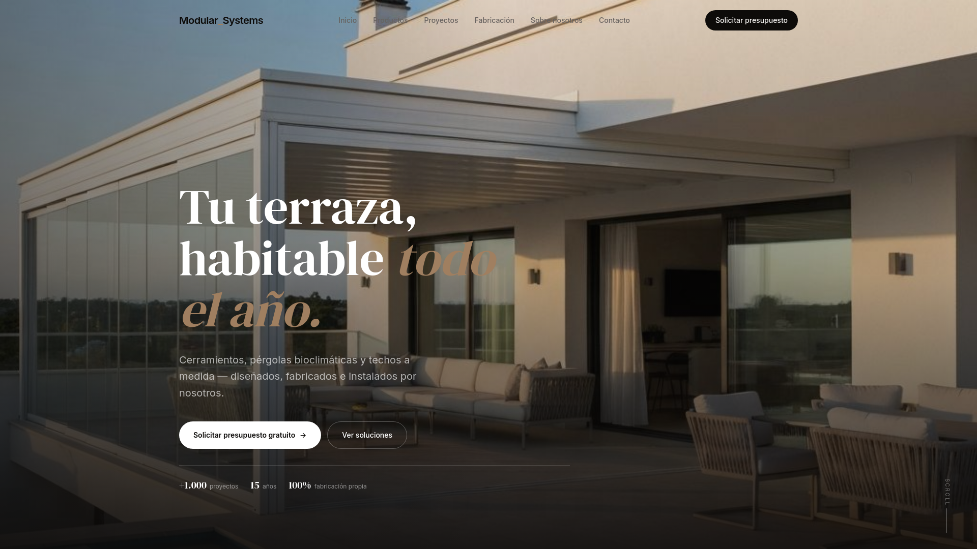 website screenshot of https://modularsystemstm.com