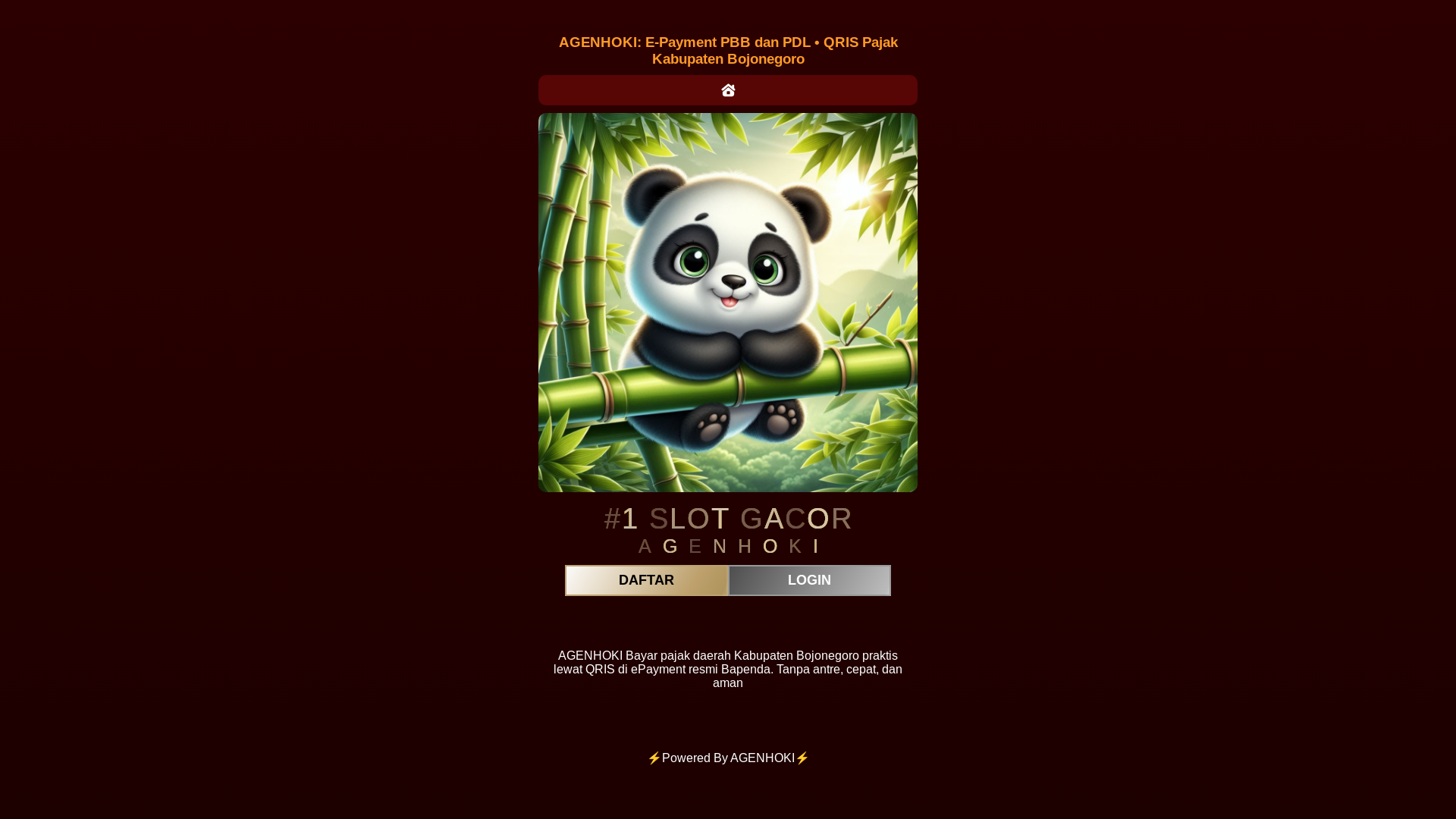 website screenshot of https://agenhoki-epayment.pages.dev/
