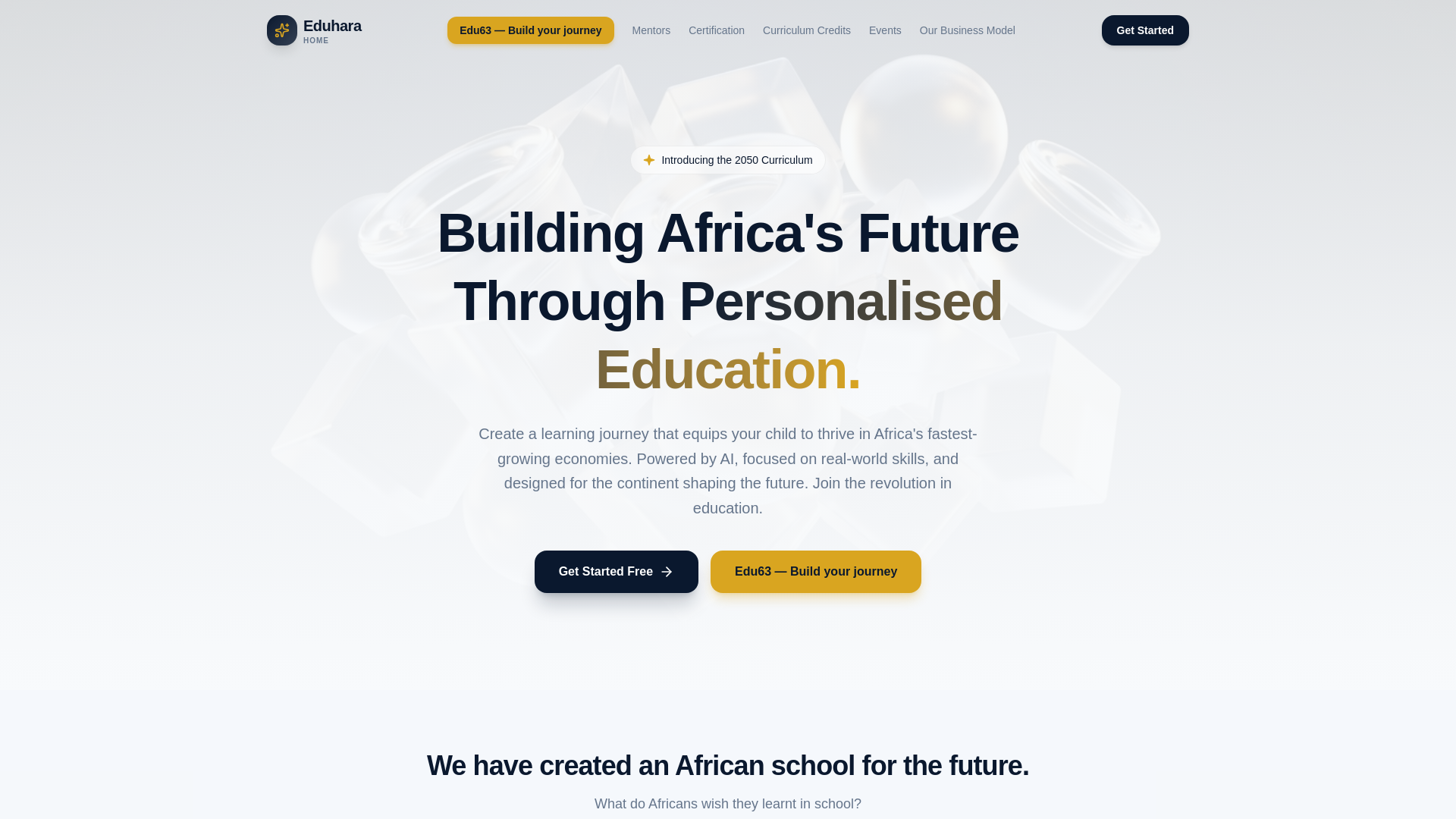 website screenshot of https://eduhara.com/