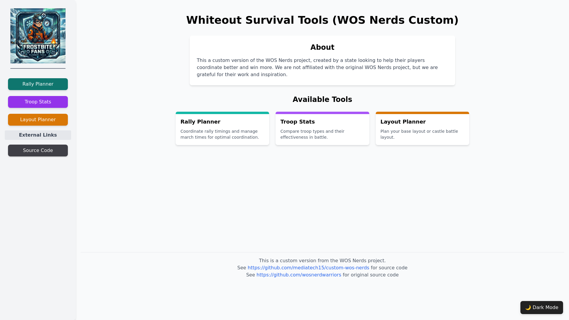 website screenshot of https://wos-nerds-custom.pages.dev/