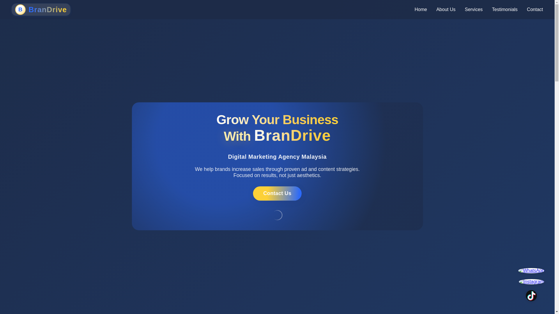 website screenshot of https://brandrive.co/