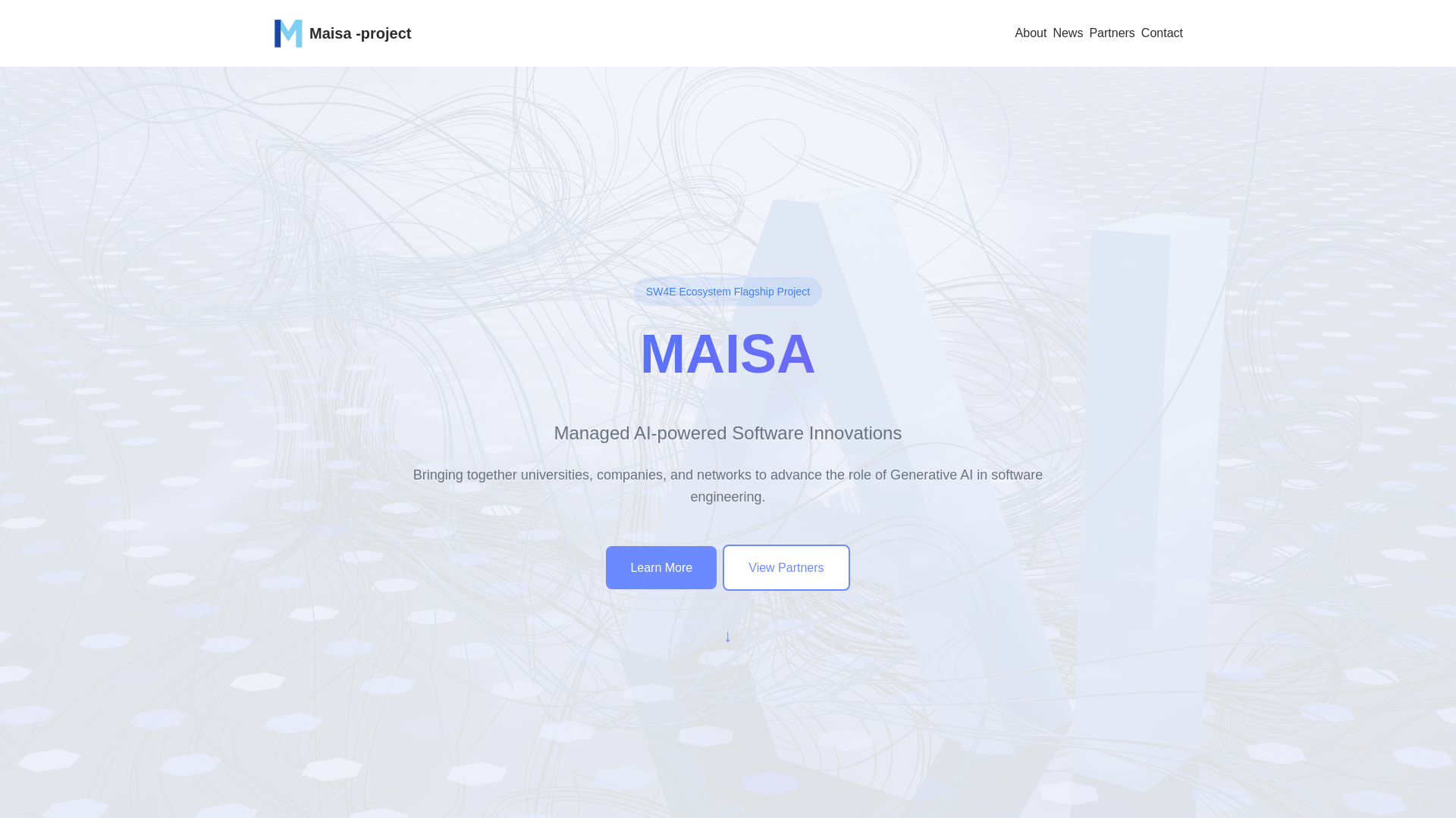 website screenshot of https://maisaproject.eu
