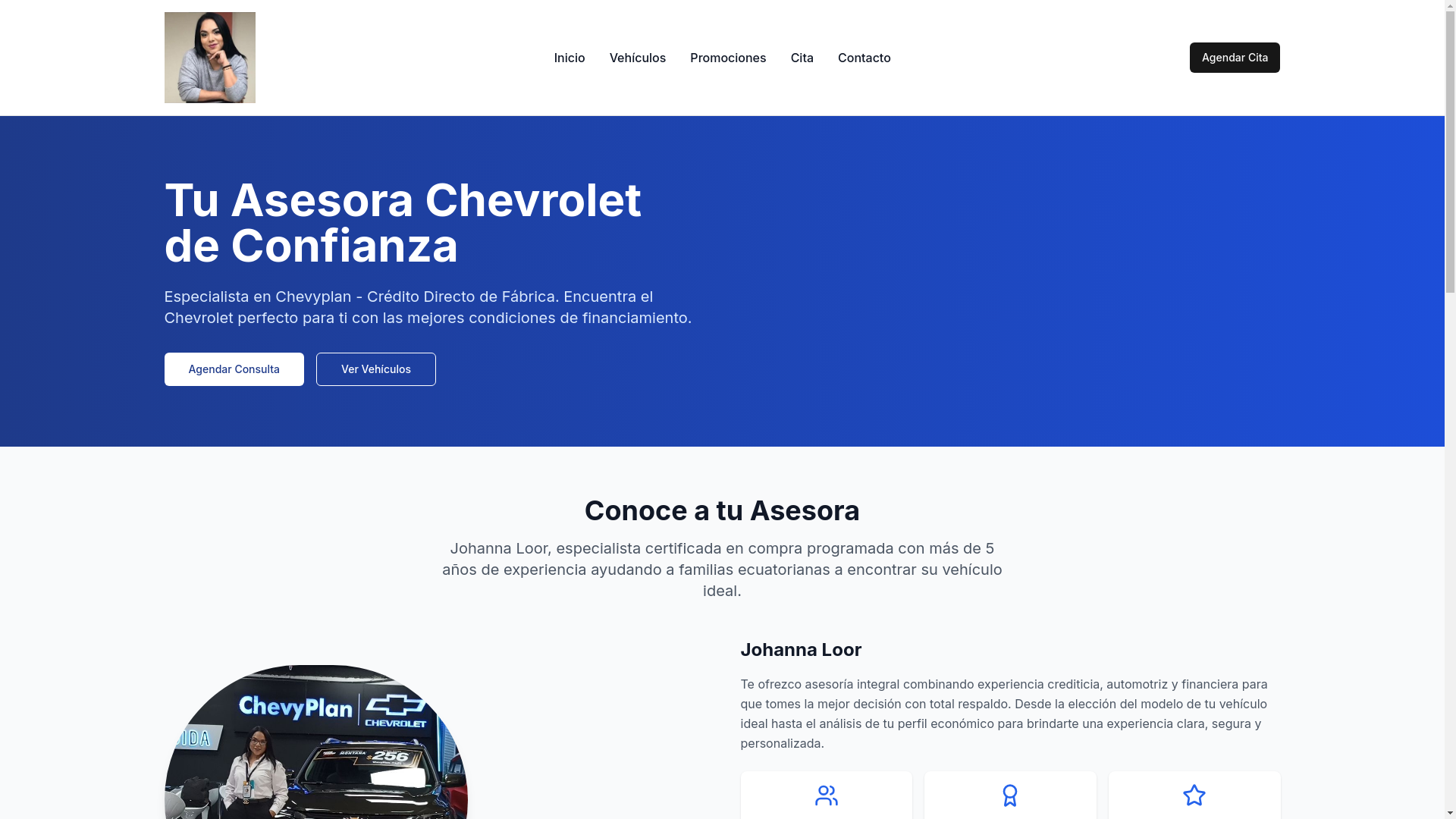 website screenshot of https://johannaloor.com/