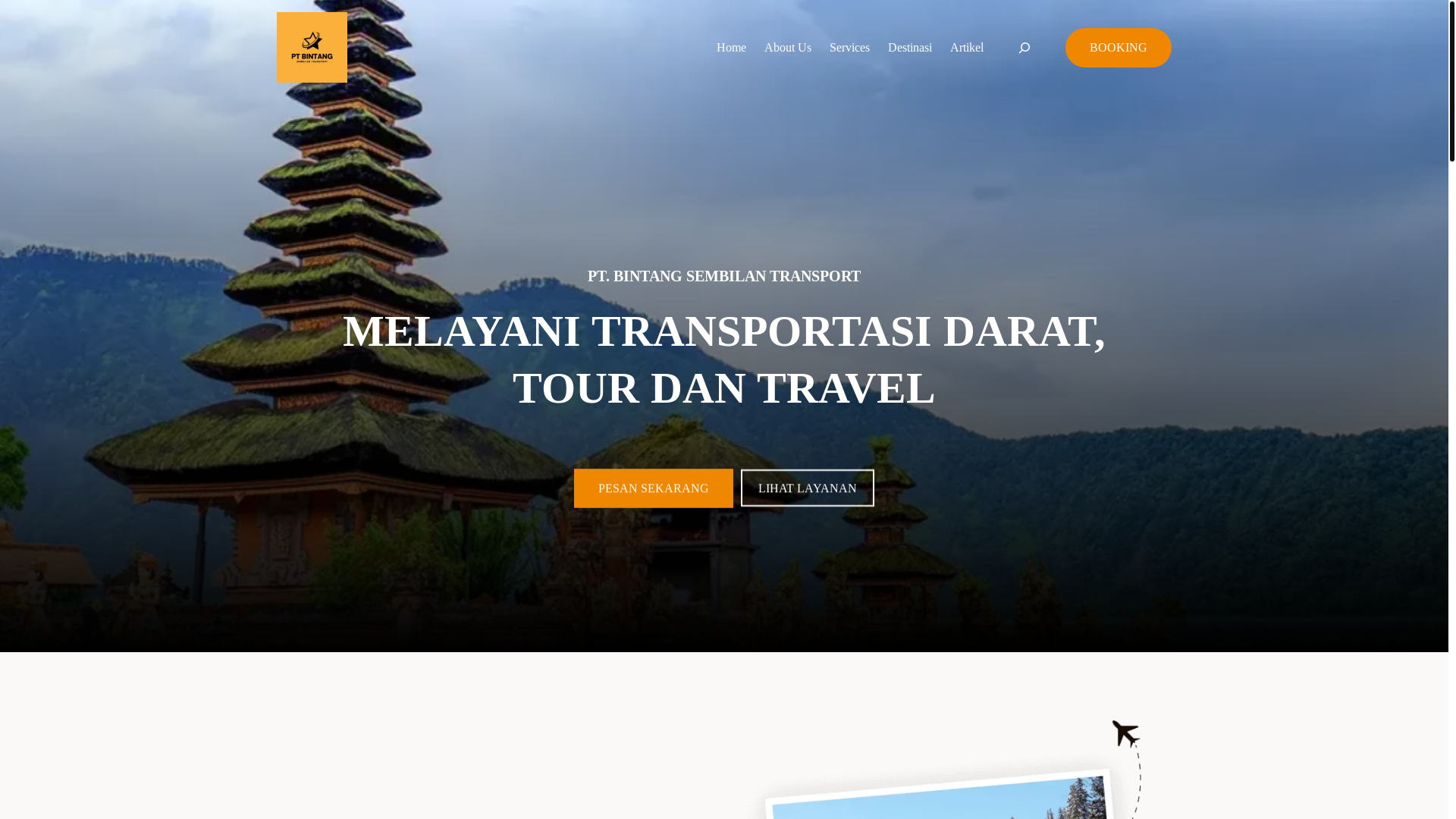 website screenshot of https://bintangsembilantransport.com/