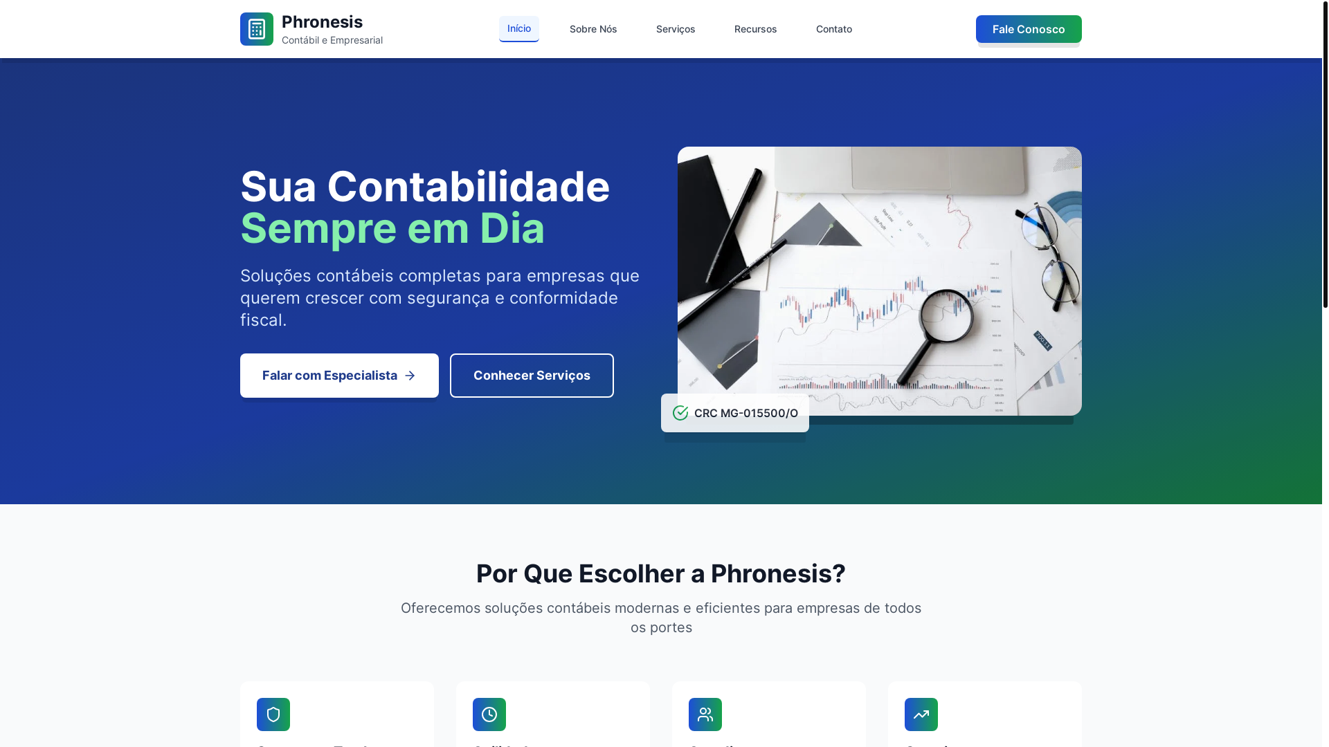 website screenshot of https://phronesis-contadores.shop/
