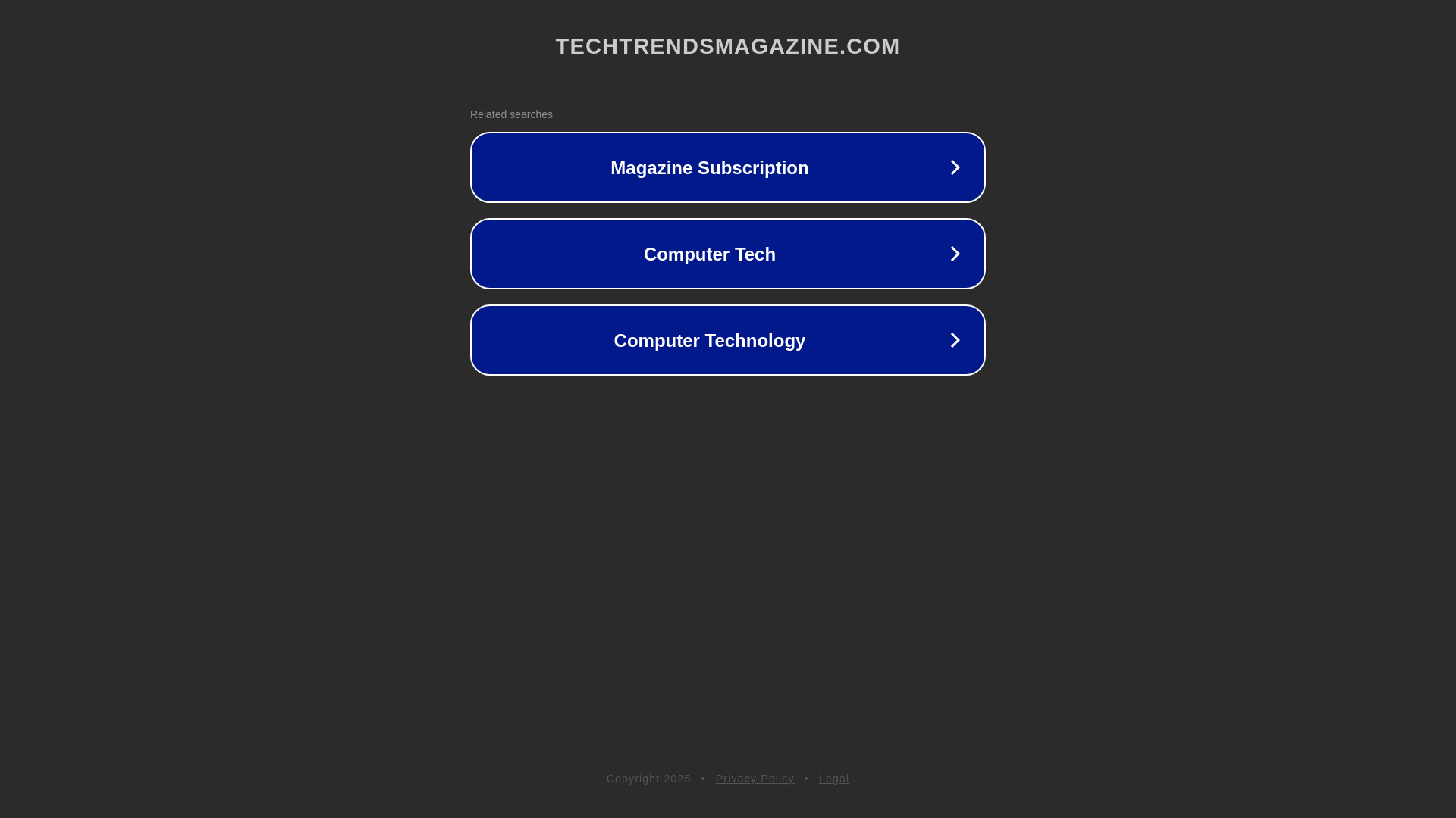 website screenshot of https://techtrendsmagazine.com/