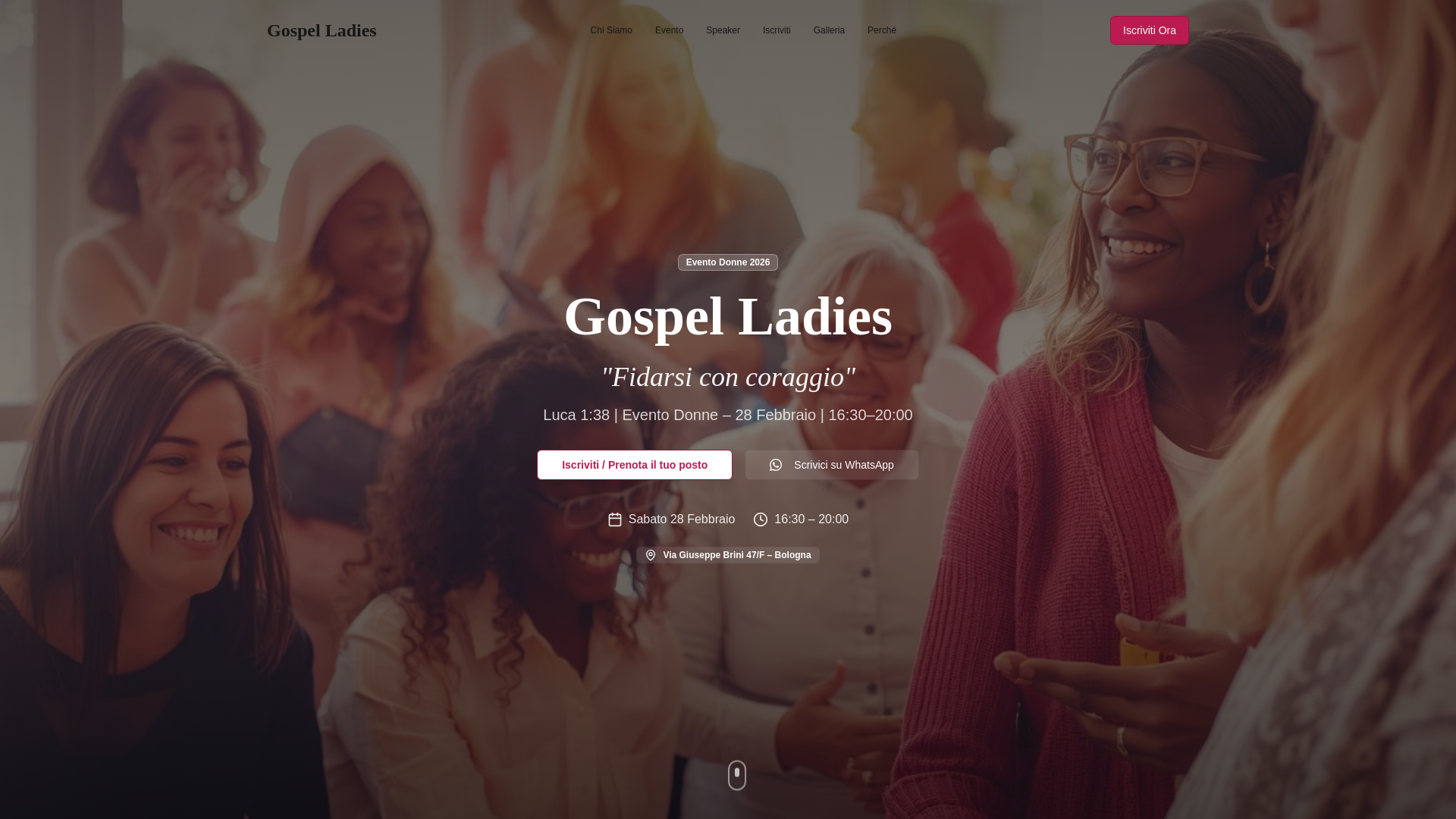 website screenshot of https://gospelladies.life