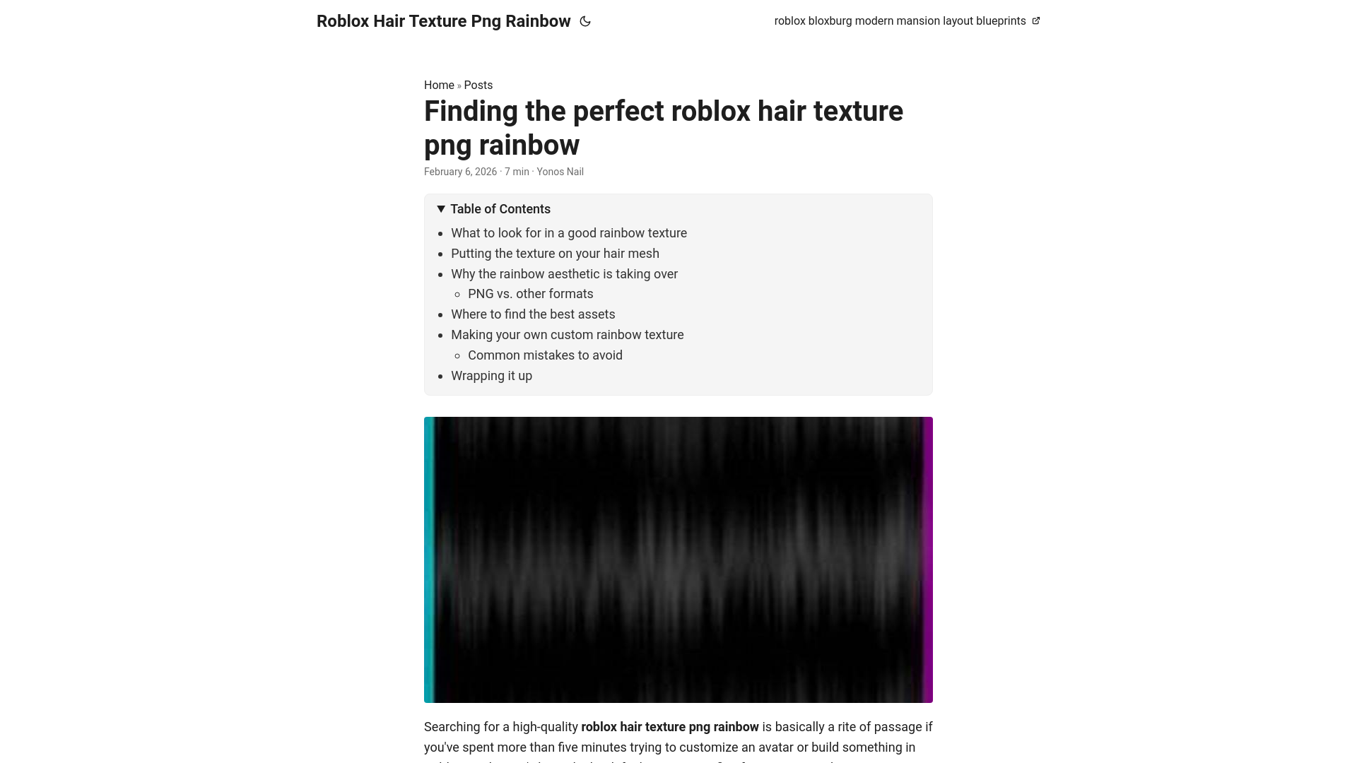 website screenshot of https://roblox-hair-texture-png-rainbow.pages.dev/